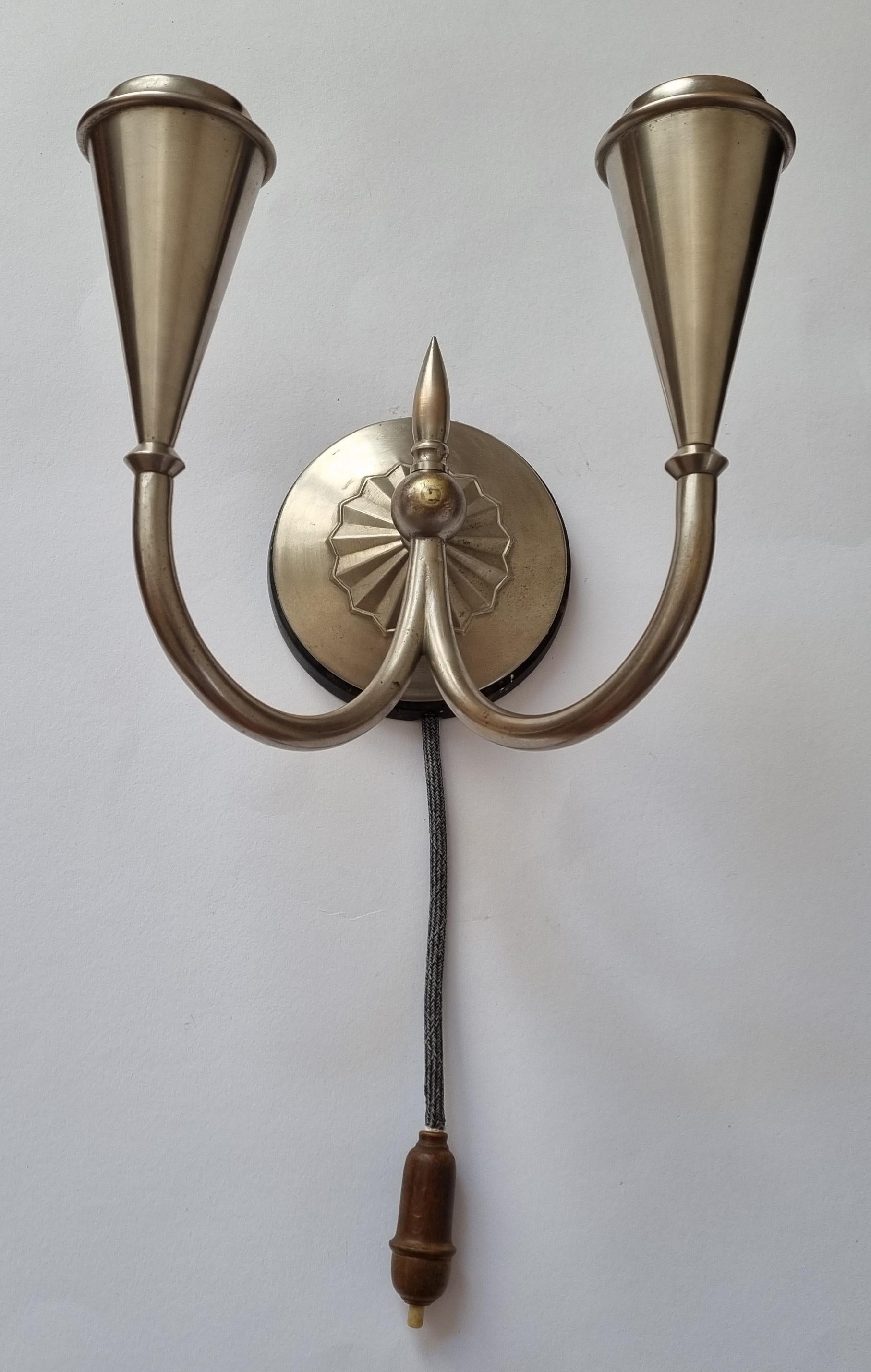 Rare Art Deco Wall Lamp Franta Anyz, 1930s For Sale 5