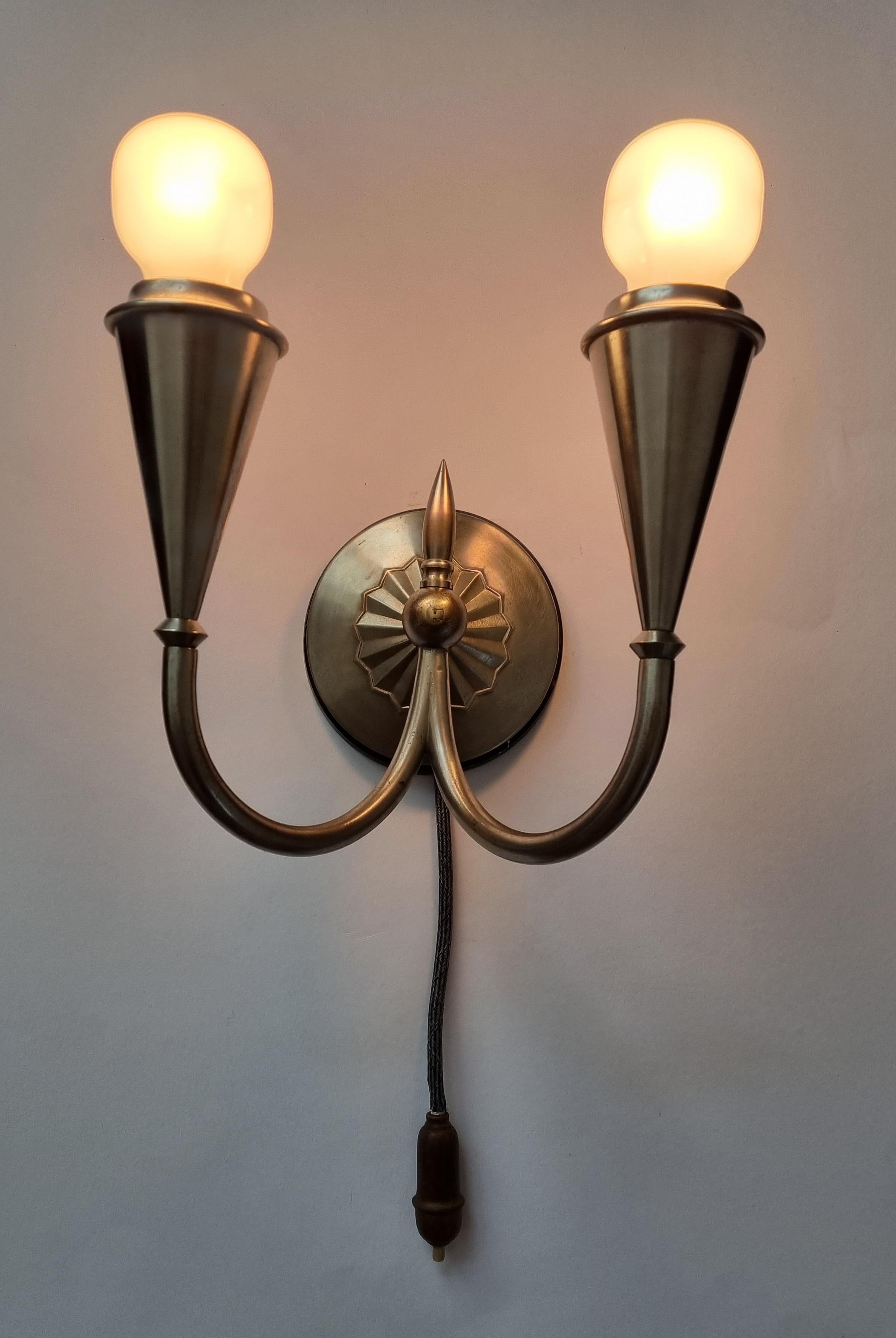 Rare Art Deco Wall Lamp Franta Anyz, 1930s For Sale 7