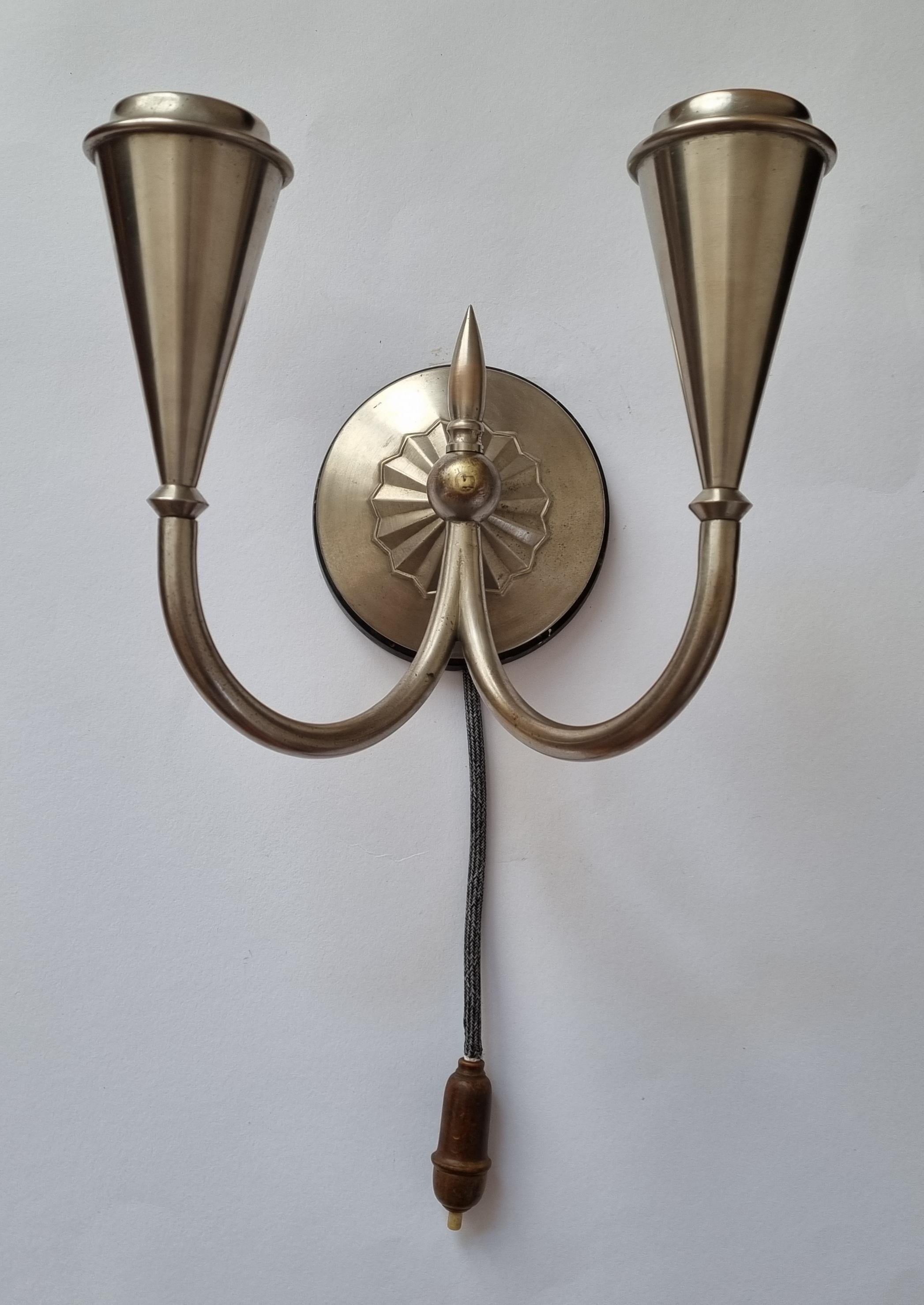 Rare Art Deco Wall Lamp Franta Anyz, 1930s For Sale 2