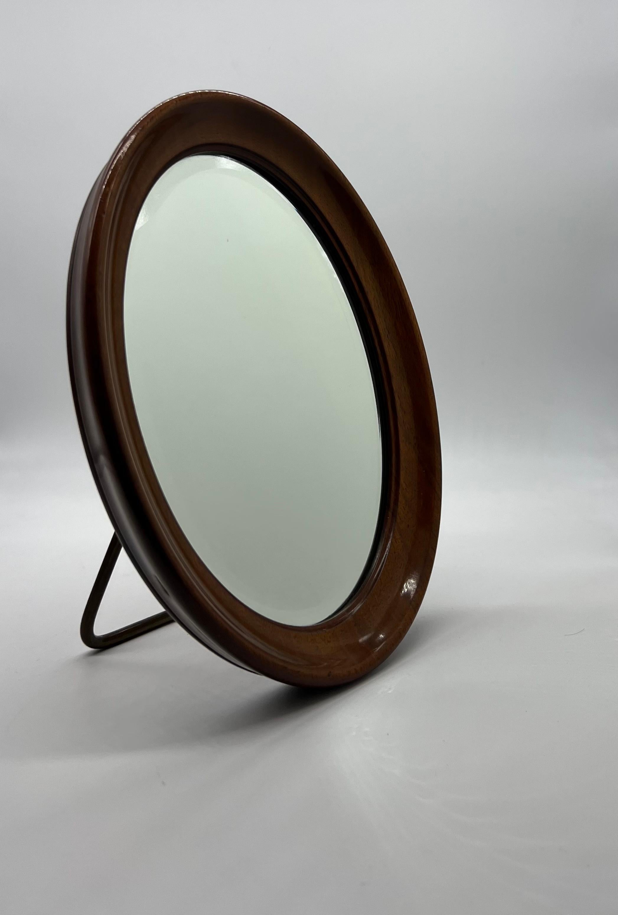 Rare miroir pour dames en décor artistique, 1930, unique, coupé, bon état d'origine.