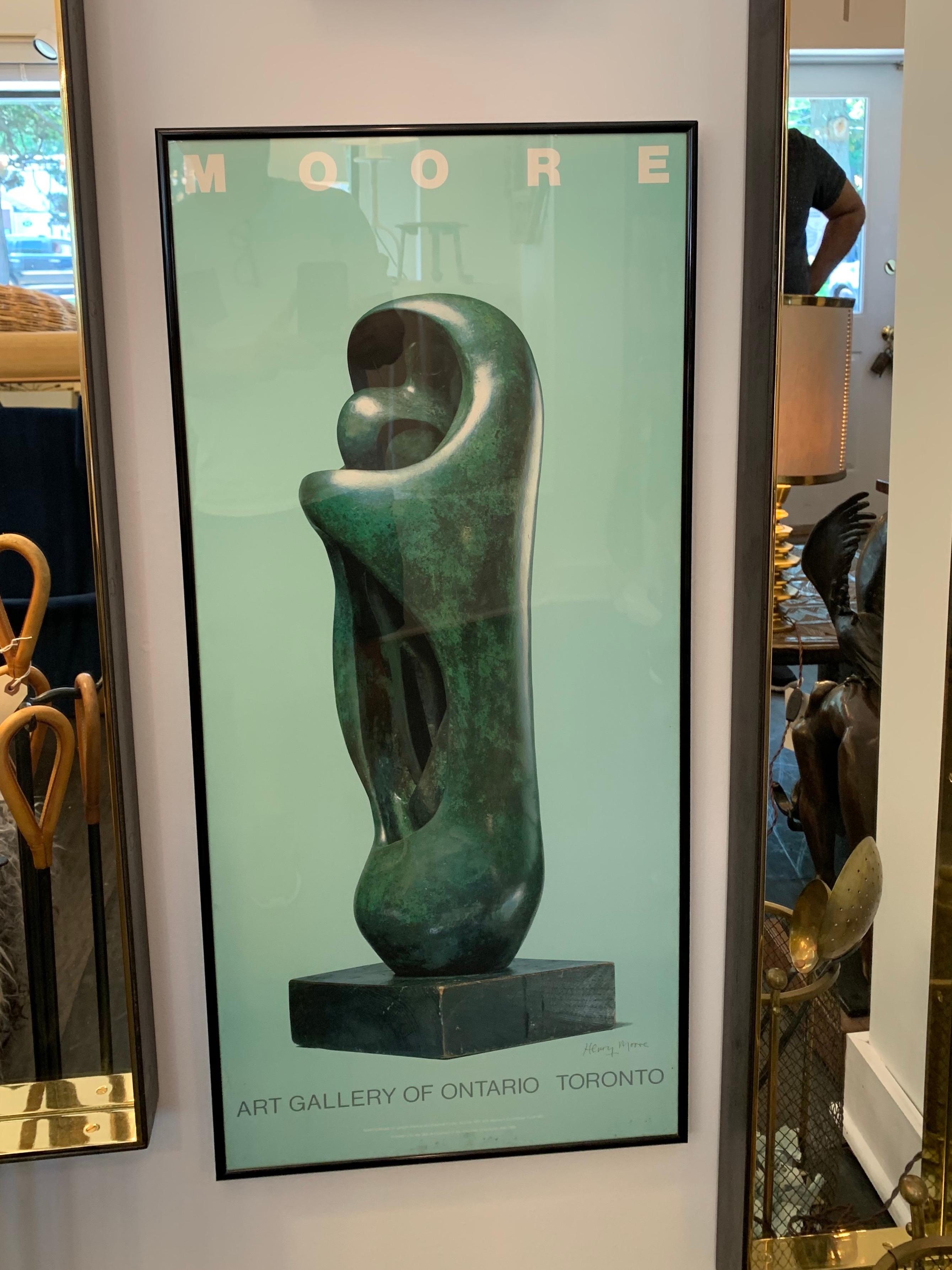 Rare Art Gallery of Ontario Henry Moore Poster Signed In Good Condition In East Hampton, NY