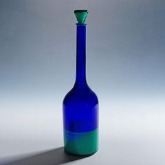 Rare Art Glass Bottle Morandiana by Gio Ponti for Venini Murano