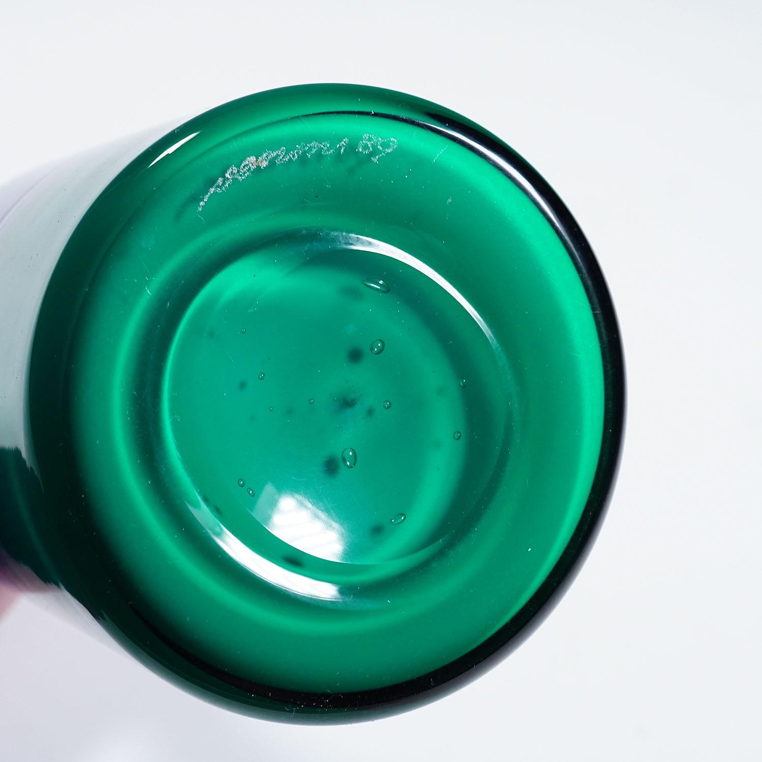 Rare Art Glass Bottle Morandiana by Gio Ponti for Venini Murano For Sale 2