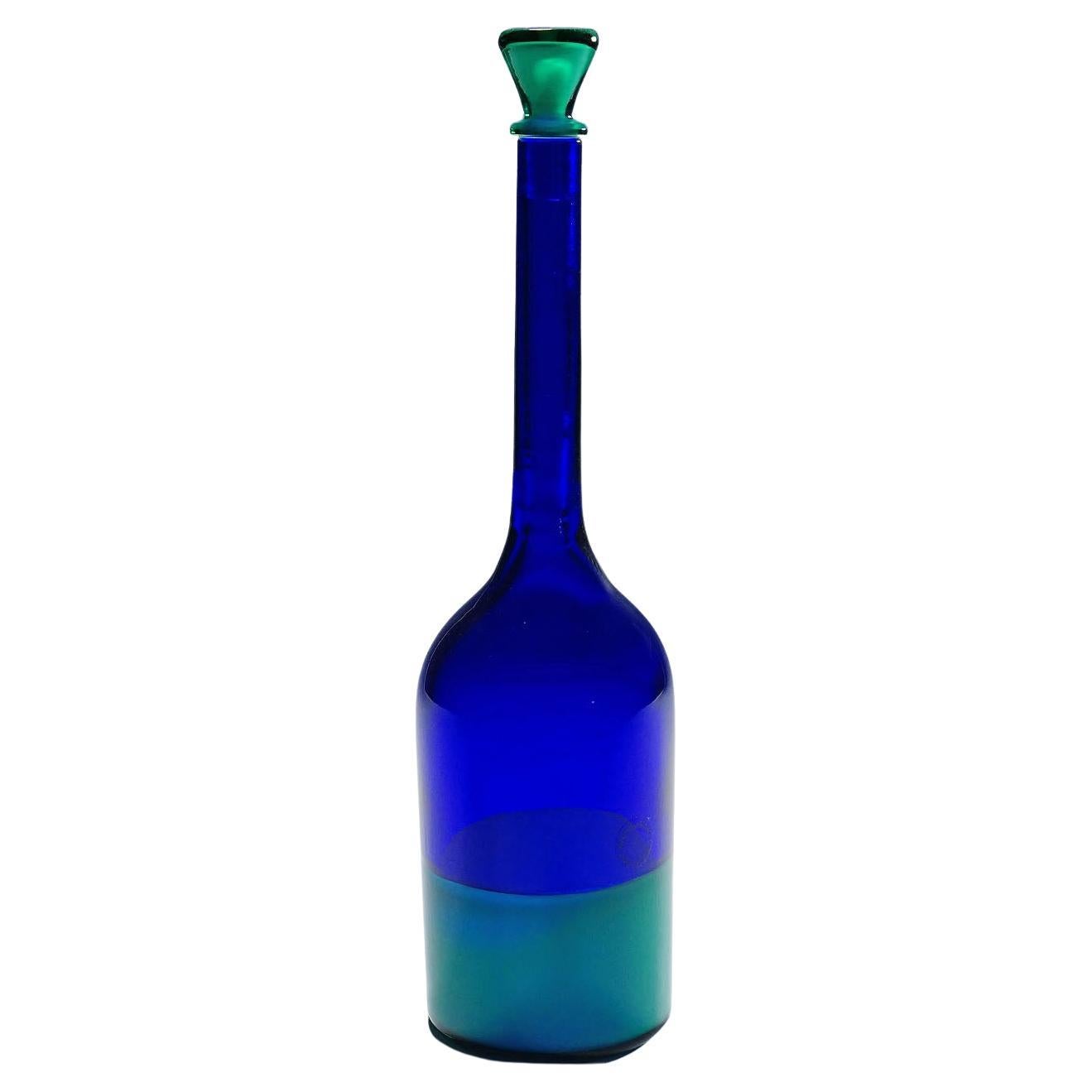Rare Art Glass Bottle Morandiana by Gio Ponti for Venini Murano