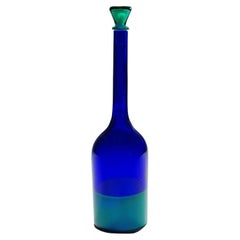 Rare Art Glass Bottle Morandiana by Gio Ponti for Venini Murano