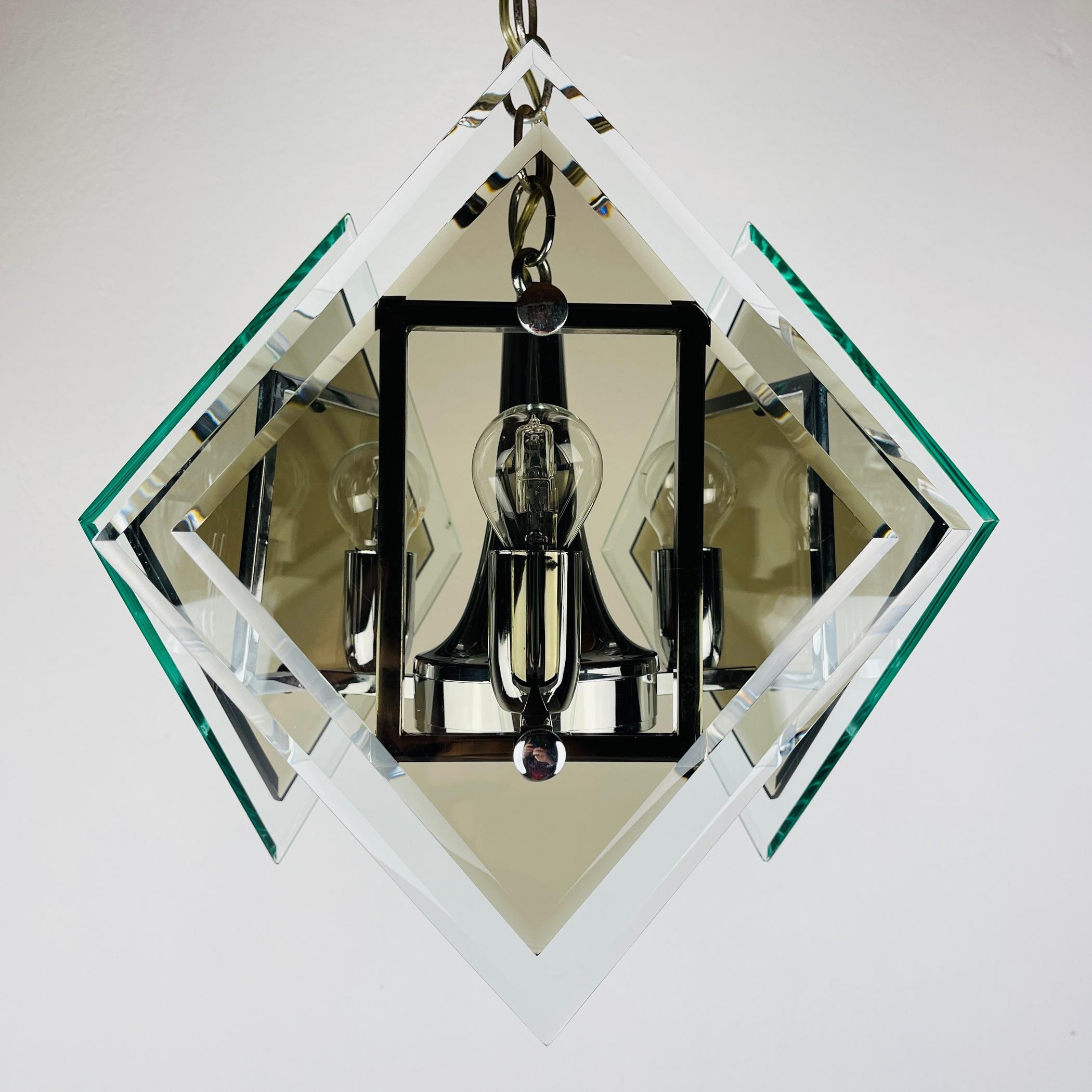 Lampe suspendue rare en verre d'art de Fontana Arte, Italie, années 1970  en vente 7
