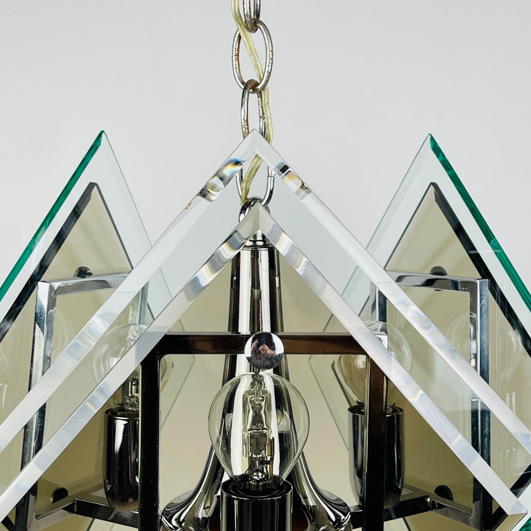 Lampe suspendue rare en verre d'art de Fontana Arte, Italie, années 1970  Bon état - En vente à Miklavž Pri Taboru, SI