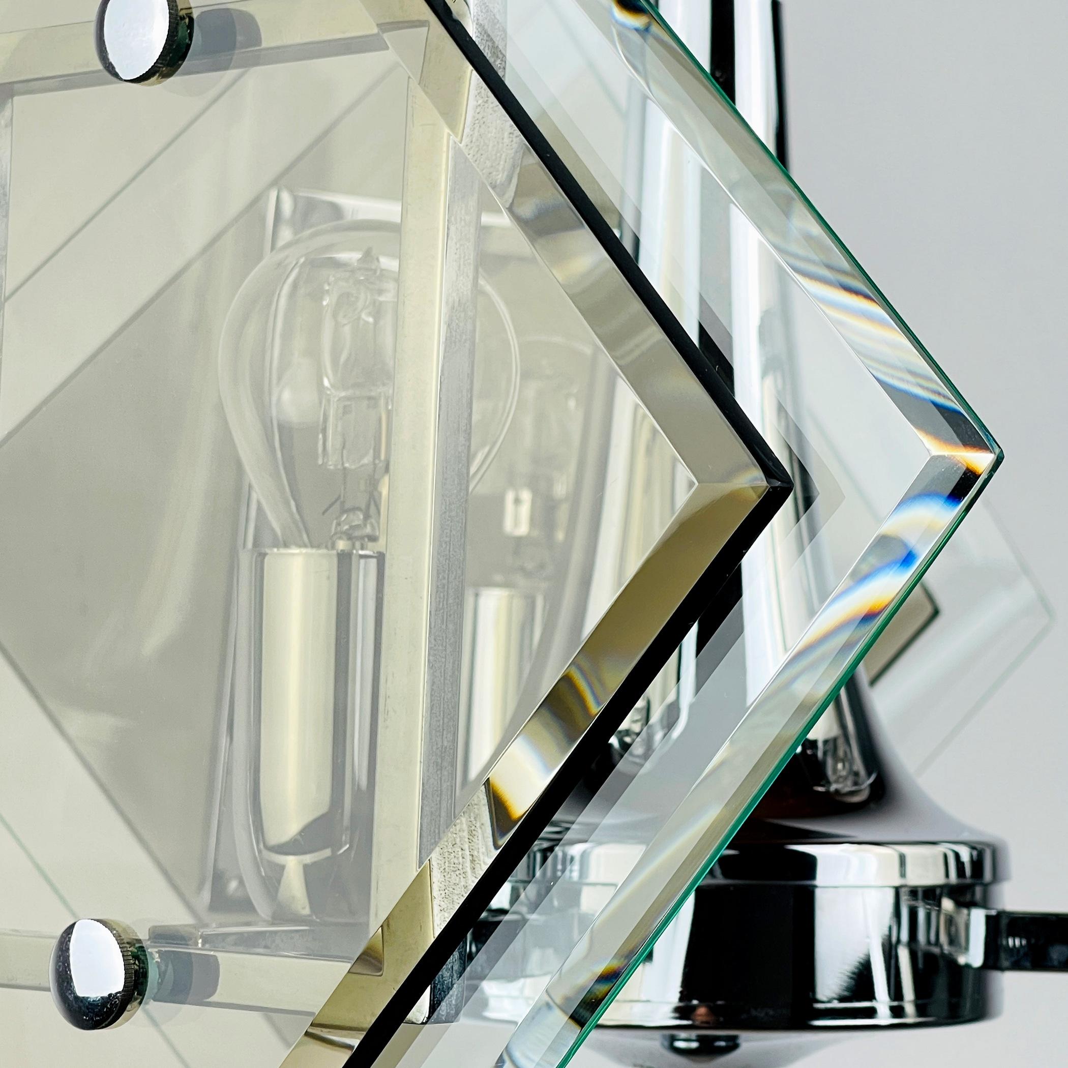 Lampe suspendue rare en verre d'art de Fontana Arte, Italie, années 1970  en vente 1