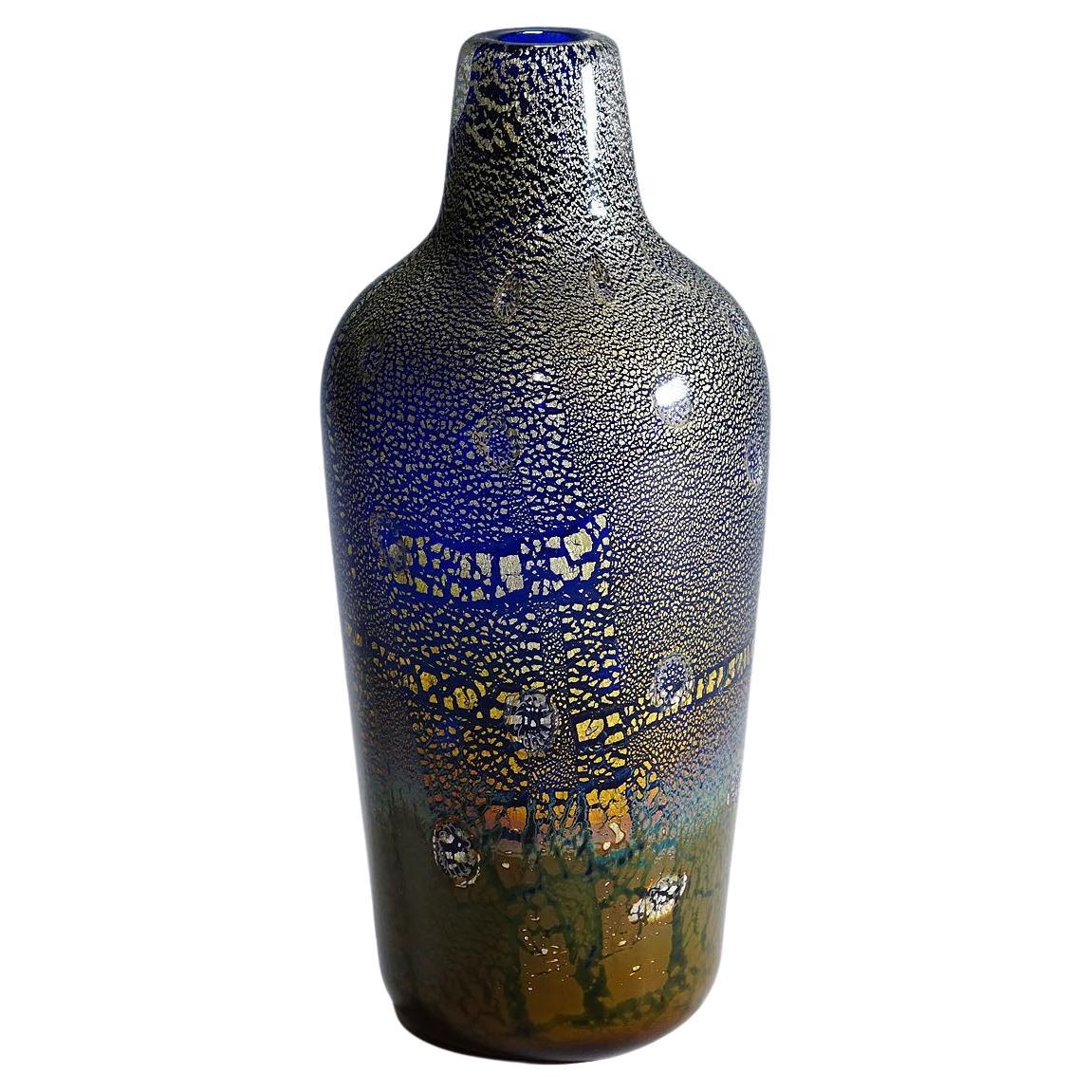 Rare Art Glass Vase by Giulio Radi for A.Ve.M. Murano 1950s For Sale