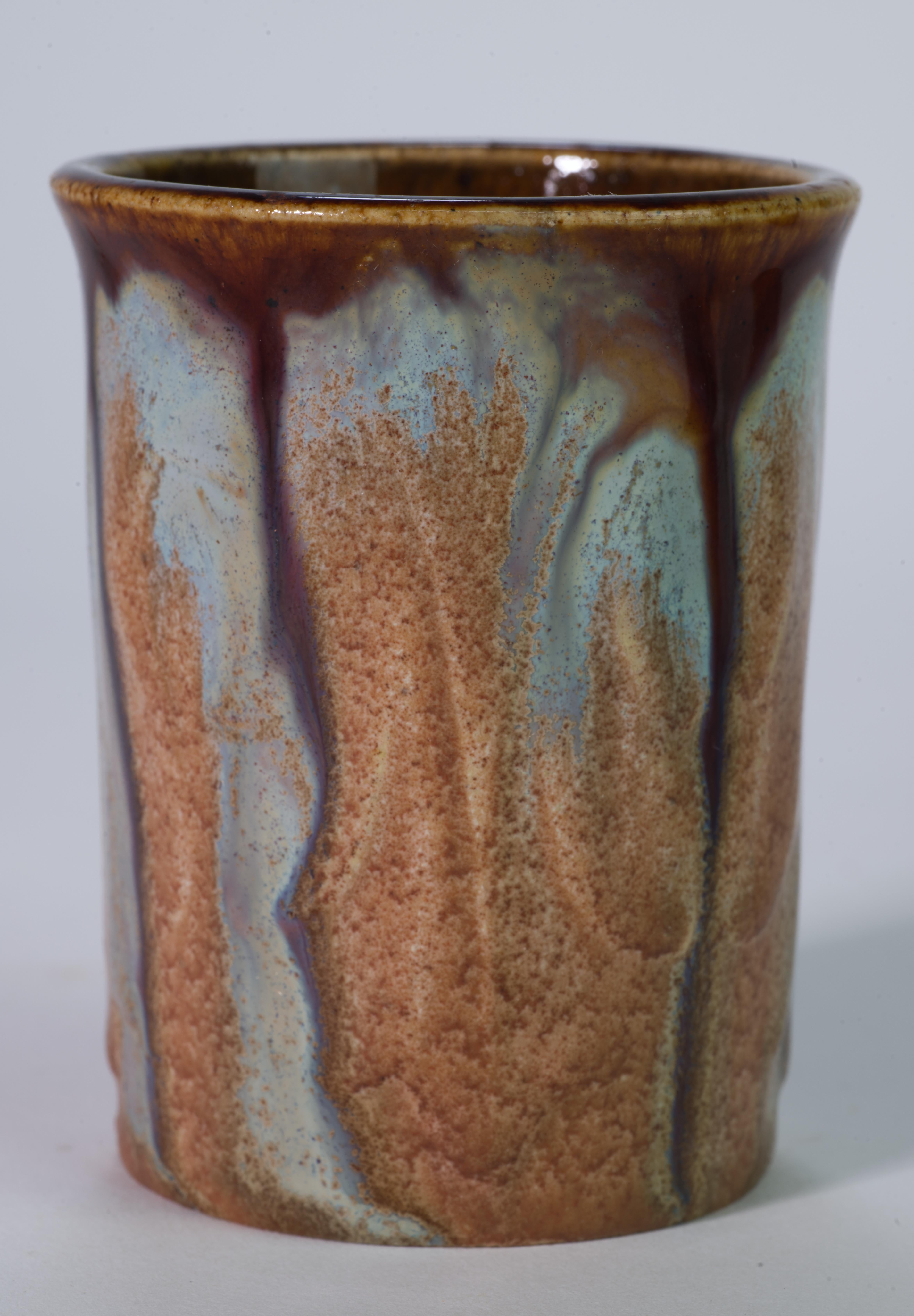 Rare Art Nouveau AMC Wasmuel Set of Faience Pitcher and 6 Glasses, Belguim 8