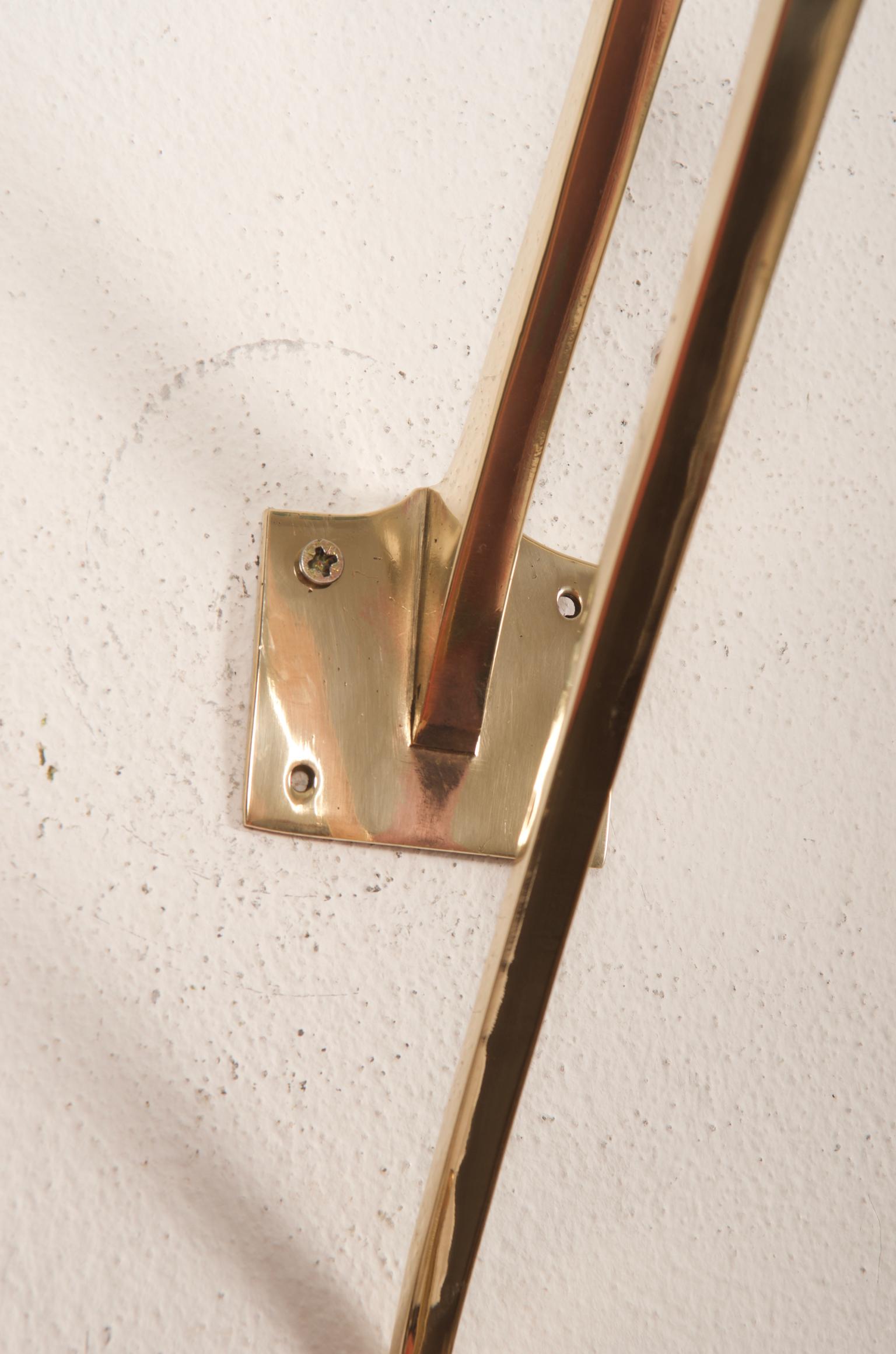 Austriaco Raro appendiabiti in ottone in stile liberty in vendita
