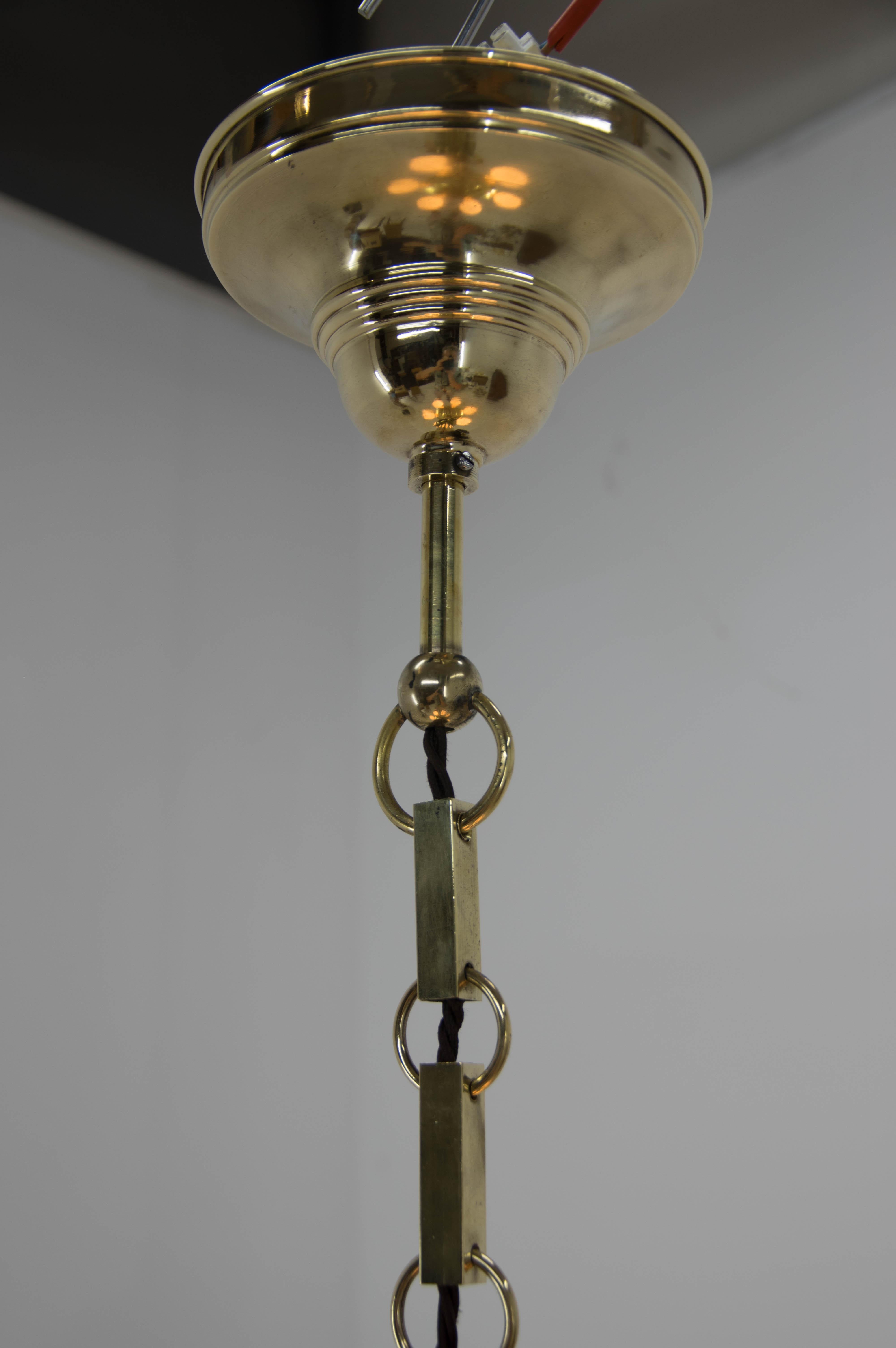Rare Art Nouveau Chandelier by Emil Kralik for Vulkania, 1920s 6
