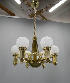 Rare Art Nouveau Chandelier by Emil Kralik for Vulkania, 1920s