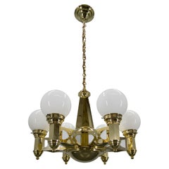 Antique Rare Art Nouveau Chandelier by Emil Kralik for Vulkania, 1920s