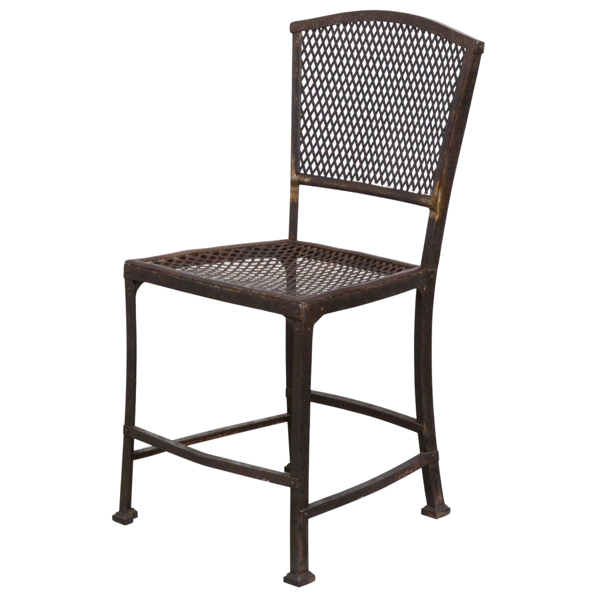 Rare Art Nouveau Garden Chair by G. Serrurier-Bovy For Sale