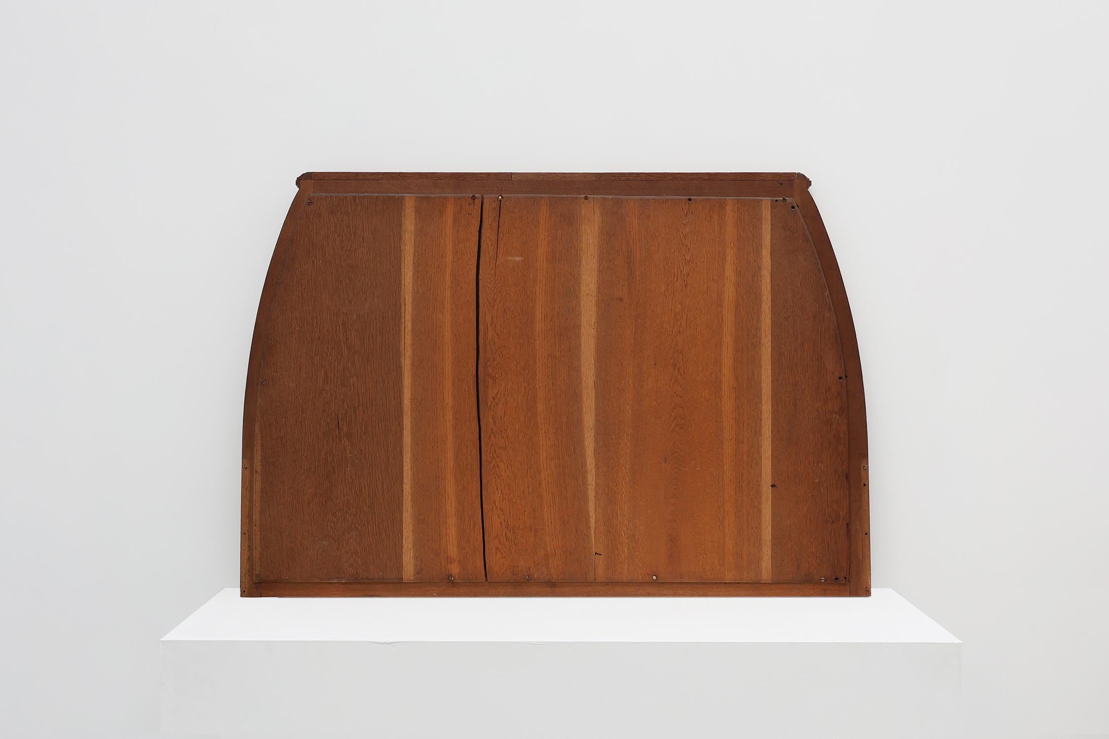 Rare Art Nouveau oak mantel mirror attr. to De Coene with facet cut mirror, 1905 For Sale 3