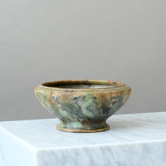 Rare Art Nouveau Pottery Bowl by Anders Teodor Andersson. Ystad, Sweden, 1920s.