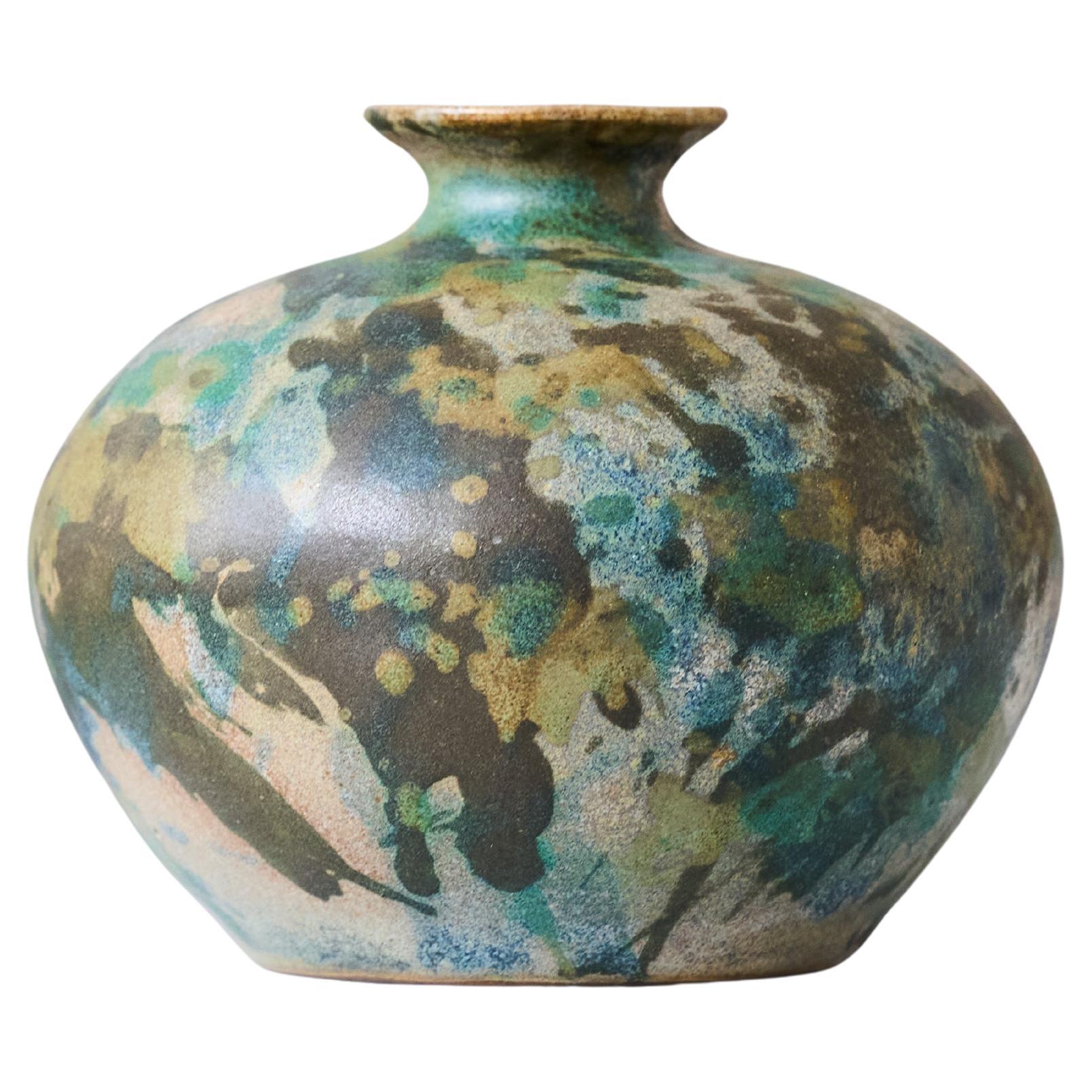 Raro jarrón de cerámica Art Nouveau de Anders Teodor Andersson. Ystad, Suecia, años veinte. en venta