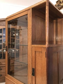 Rare Art Nouveau Showcase Bookcase Glass Cabinet