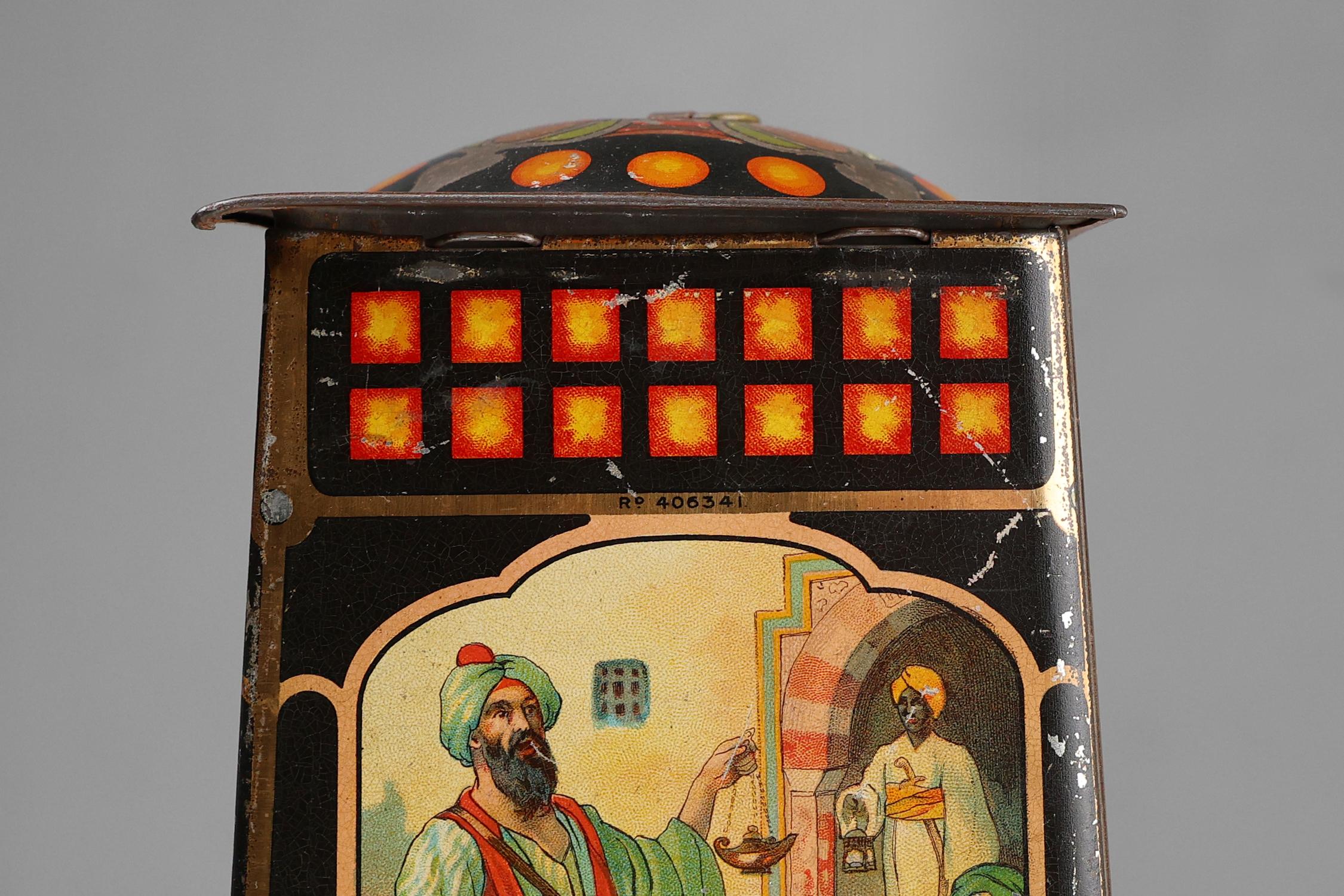 Rara caja tinnen Art Nouveau de De Beuckerlaer, Bélgica ca. 1900 principios del siglo XX en venta