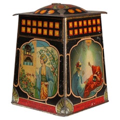 Rare Art Nouveau tinnen box by De Beuckerlaer, Belgium ca. 1900