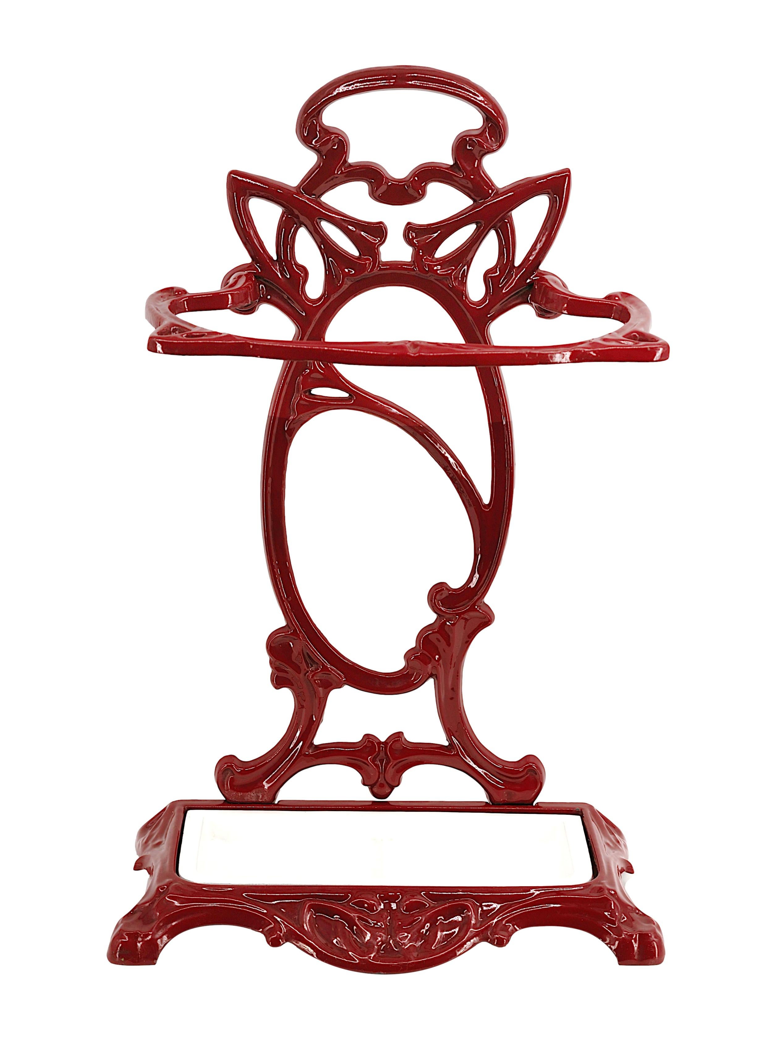 Rare Art Nouveau Umbrella Stand, 1900 In Good Condition For Sale In Saint-Amans-des-Cots, FR