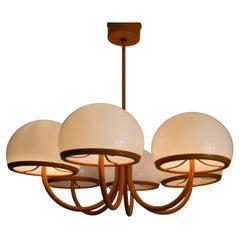 Rare Arteluce Acrylic Glass Chandelier, Italy, 1970s