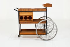 Rare Arthur Umanoff Bar Serving Cart, 1970s