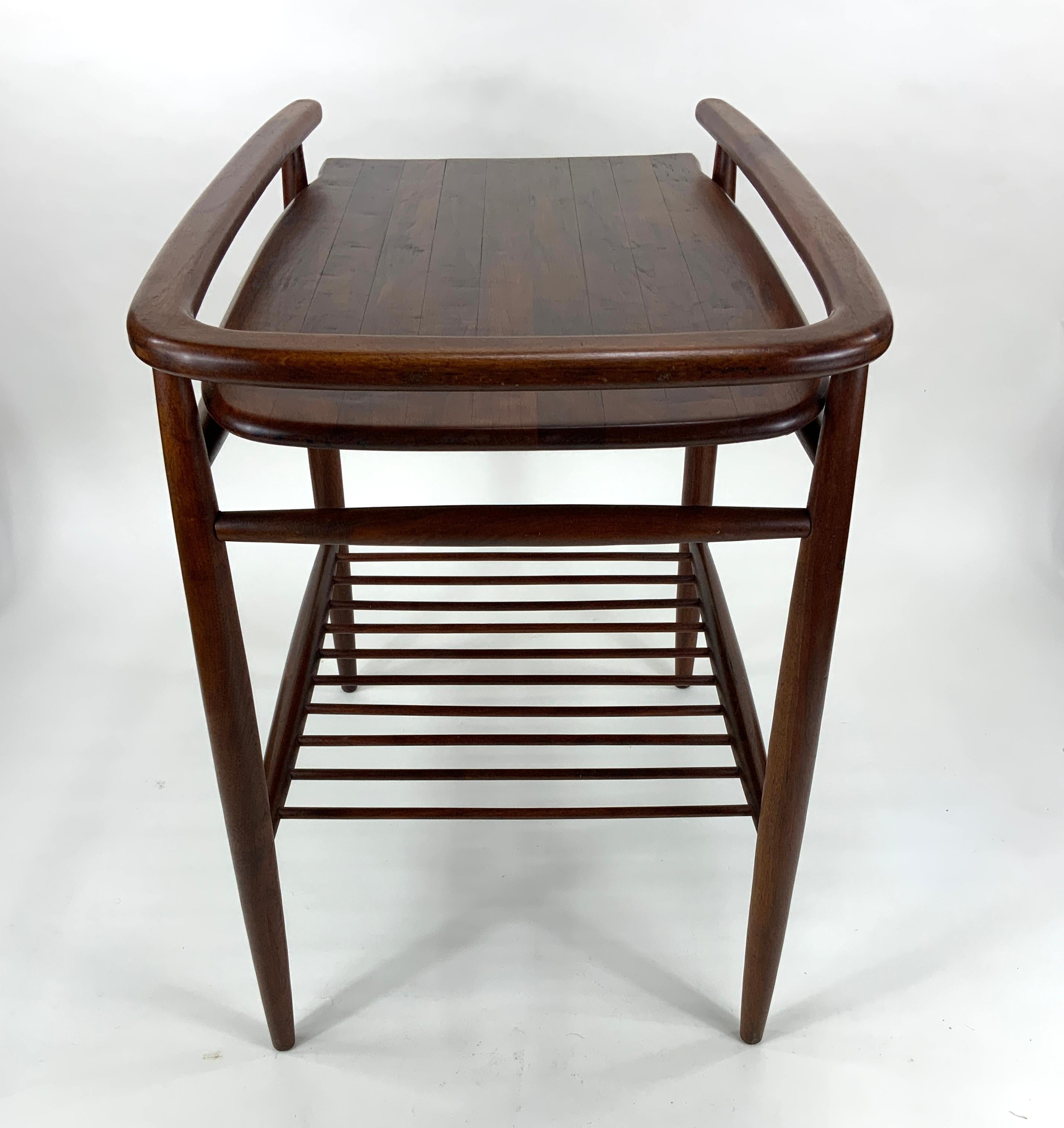Americano Raro carrello da bar/tè in legno di Arthur Umanoff, anni '50 ca. in vendita