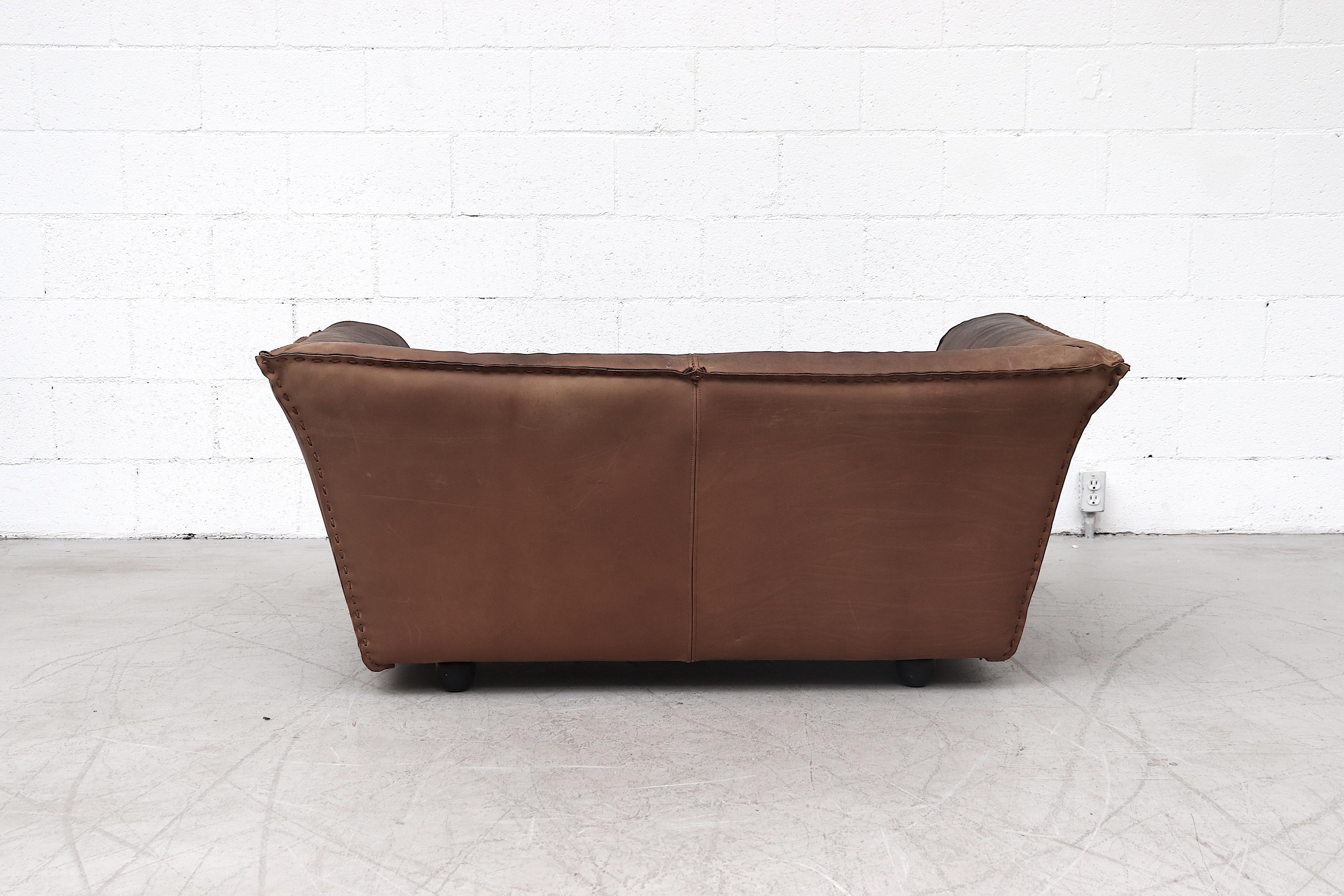 Mid-Century Modern Rare Artifort Leather Love Seat