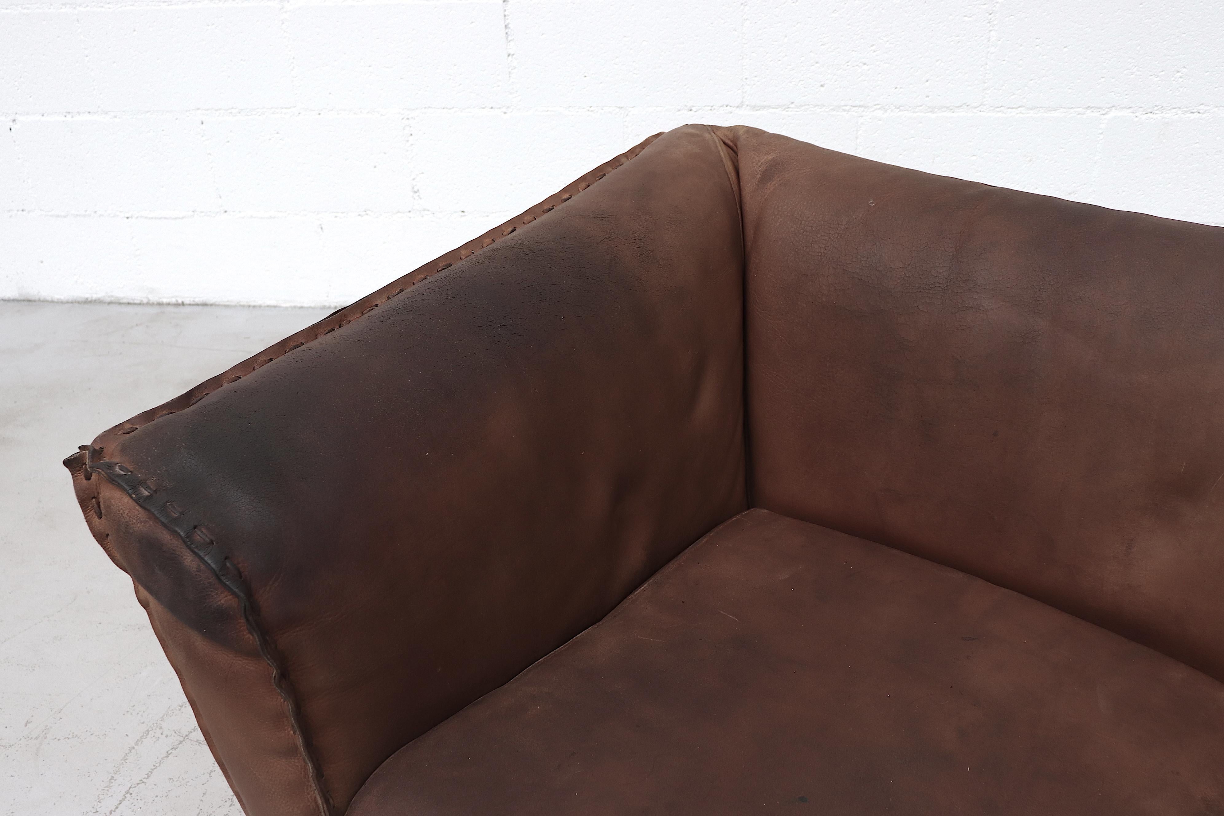 Late 20th Century Rare Artifort Leather Love Seat