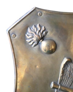 Rare Artillery Plate First Empire Imperial Eagle And Crossed Cannons, 1804–1815