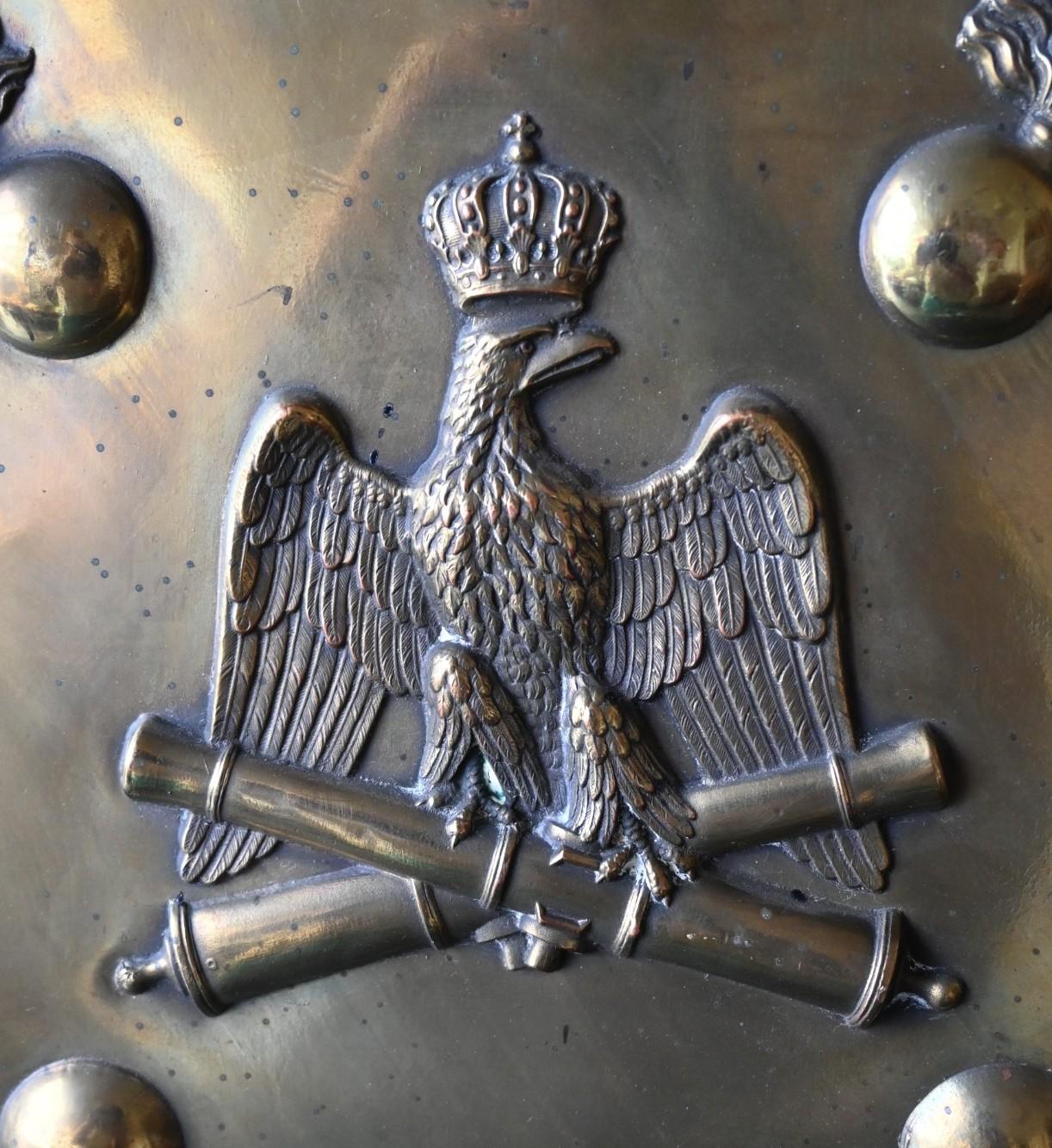 Français Rare plaque d'artillerie du Premier Empire Aigle impérial et canons croisés, 1804-1815 en vente