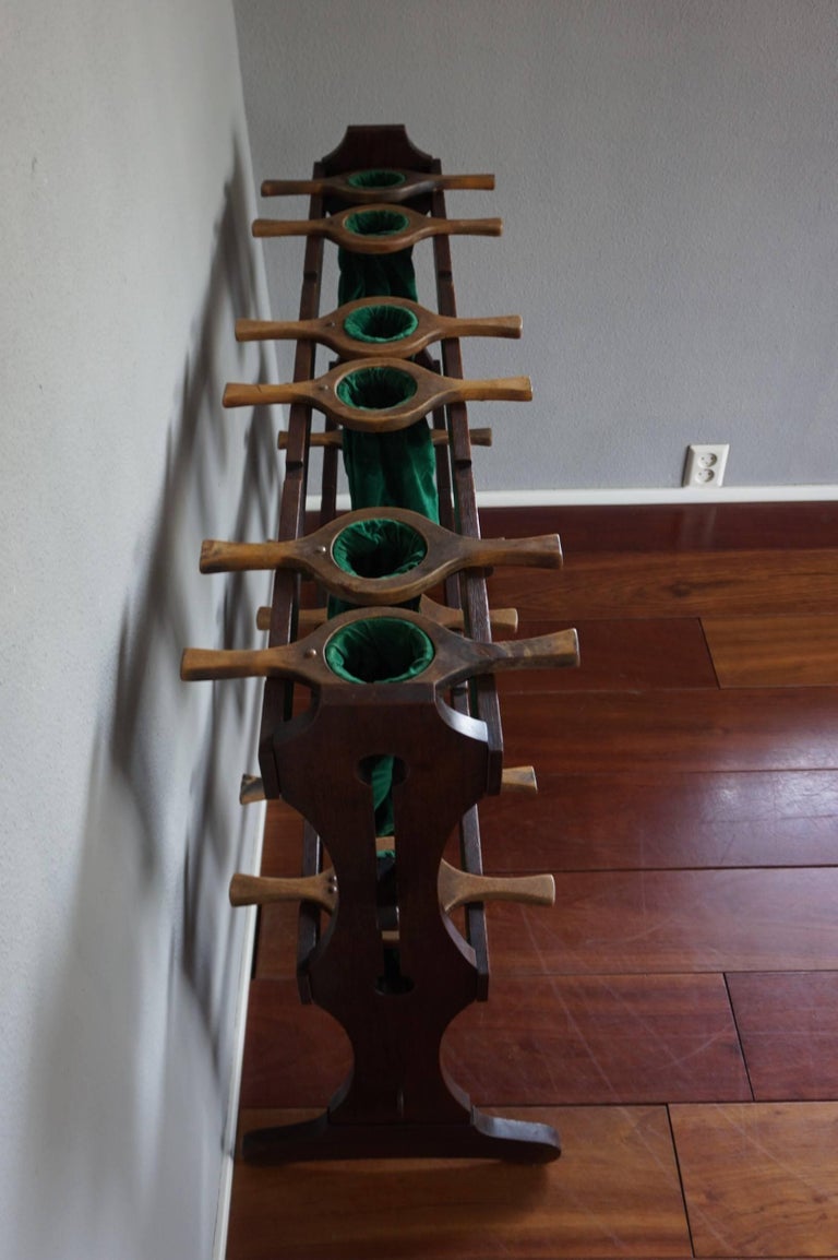 Arts and Crafts Church Offering Bags Stand with 12 Original Wood and