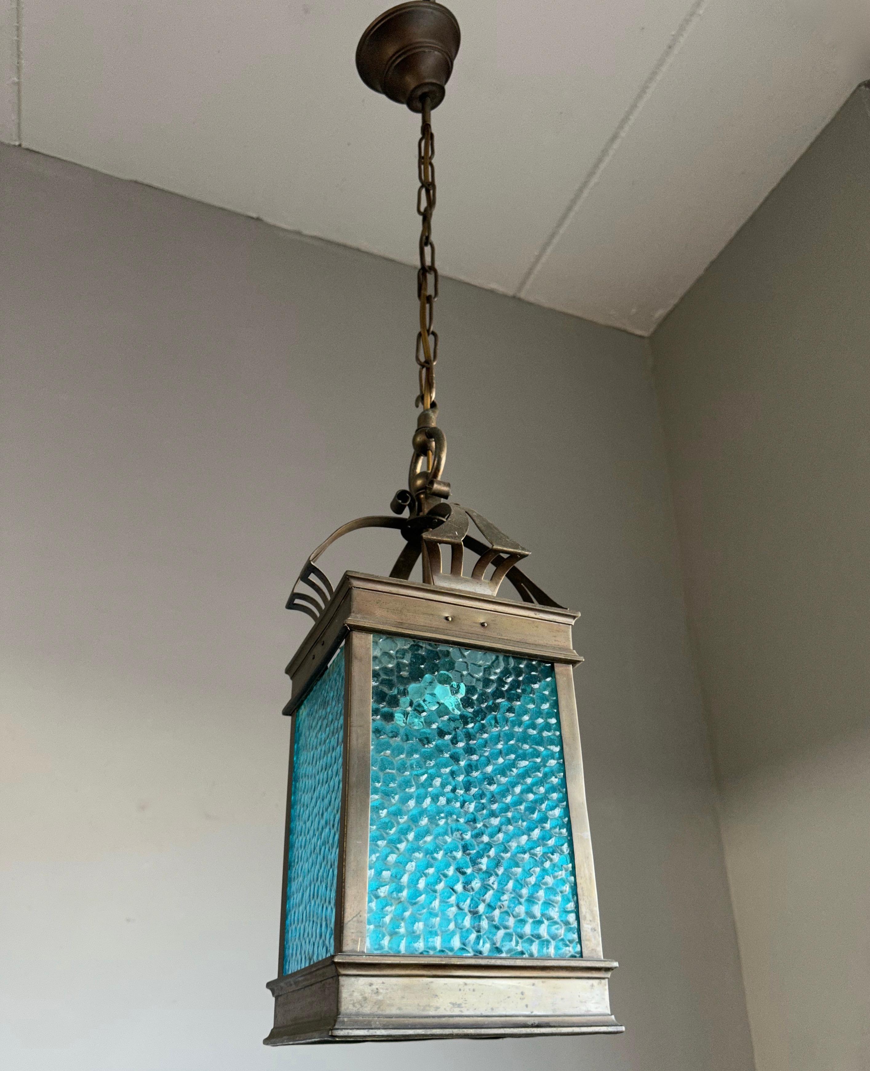Rare and all handcrafted light fixture of beautiful design and perfect proportions.

If you are looking for an early 1900s, stylish and top quality crafted light to grace your entry hall, landing or bedroom then look no further, because we have