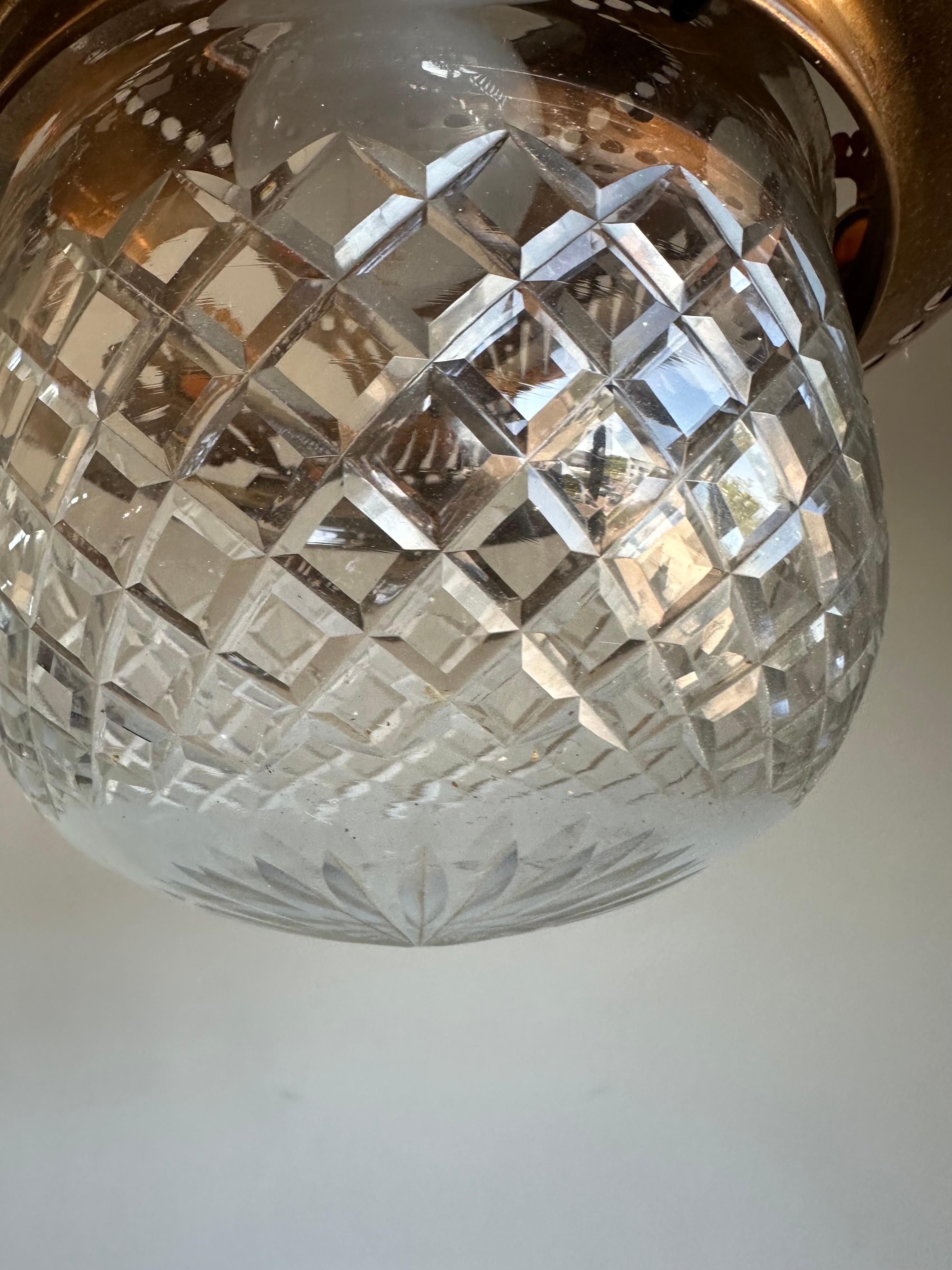 Rare Arts & Crafts Round Shape Hallway Lantern / Pendant Light by H.J. Winkelman 7