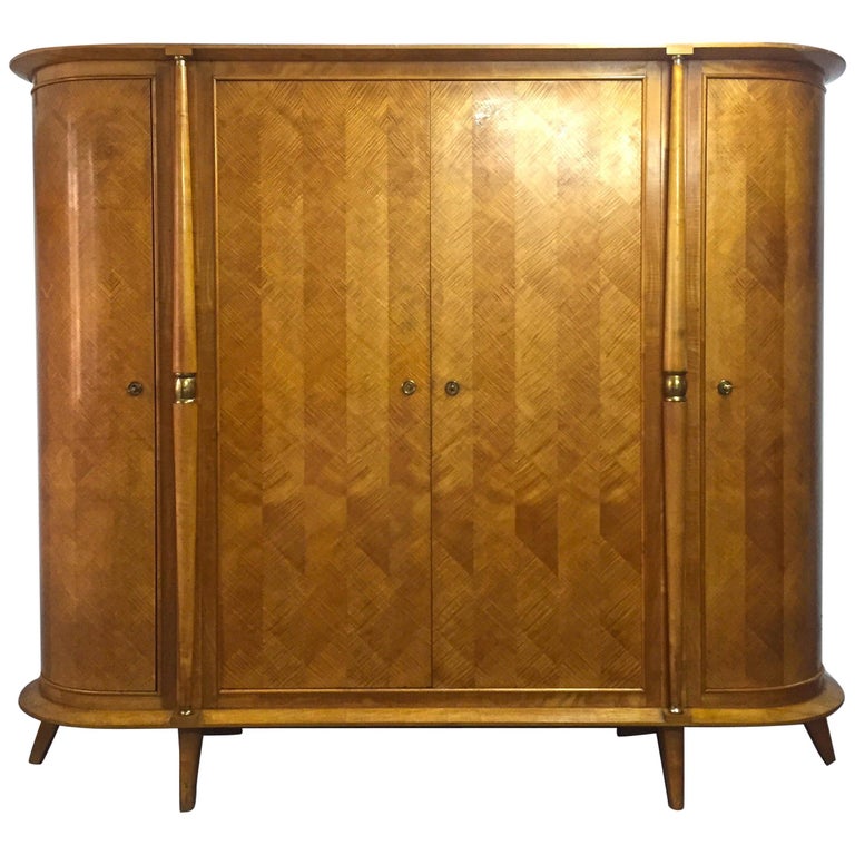 Rare as Design French Oval Art Deco Sycamore Armoire, 1940s For Sale at  1stDibs | 1940 antique armoire