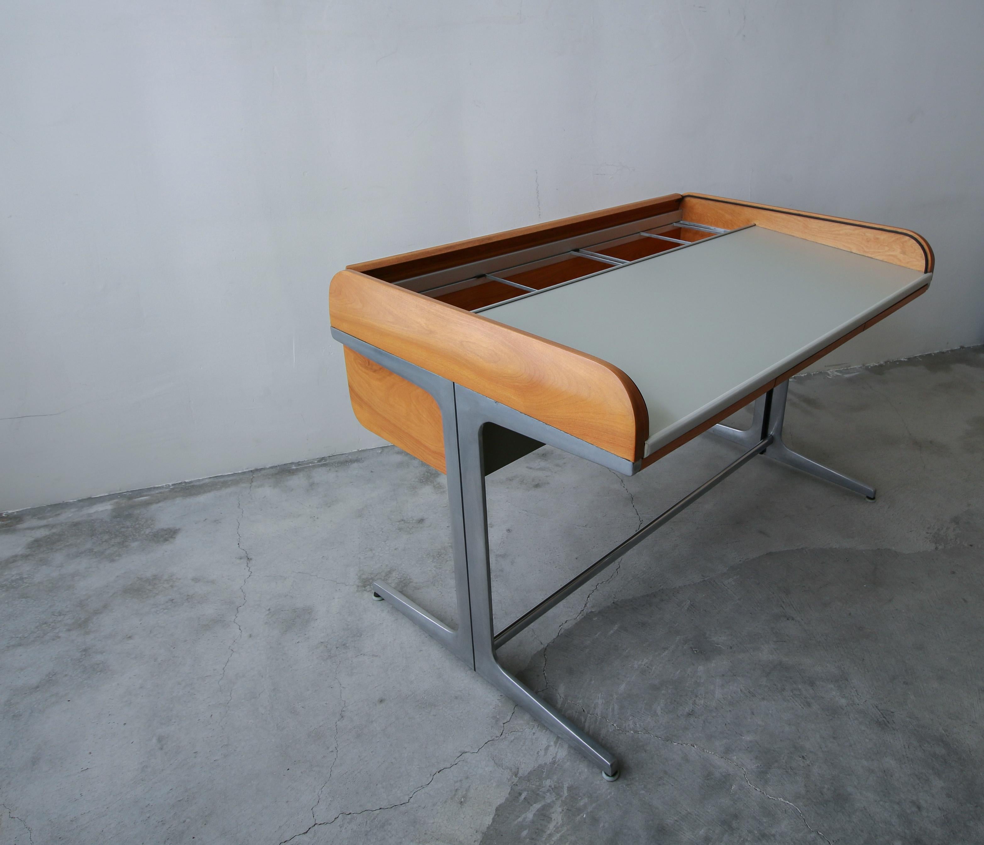 20th Century Rare Ash George Nelson Action Office Desk