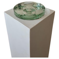 Rare ashtray in ground crystal glass produced by Fontana Arte, 1960