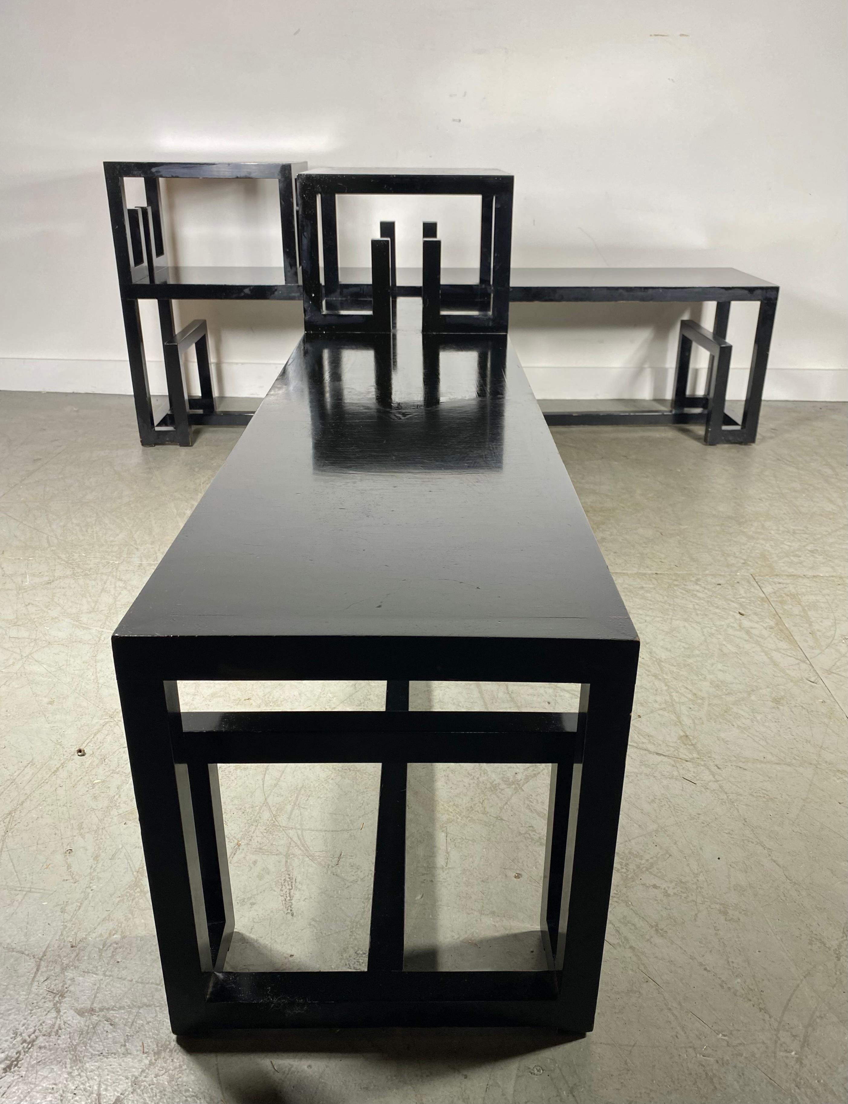 Rare Asian Modernist Table / Bench designed by Paul Laszlo / LASZLO INC ...