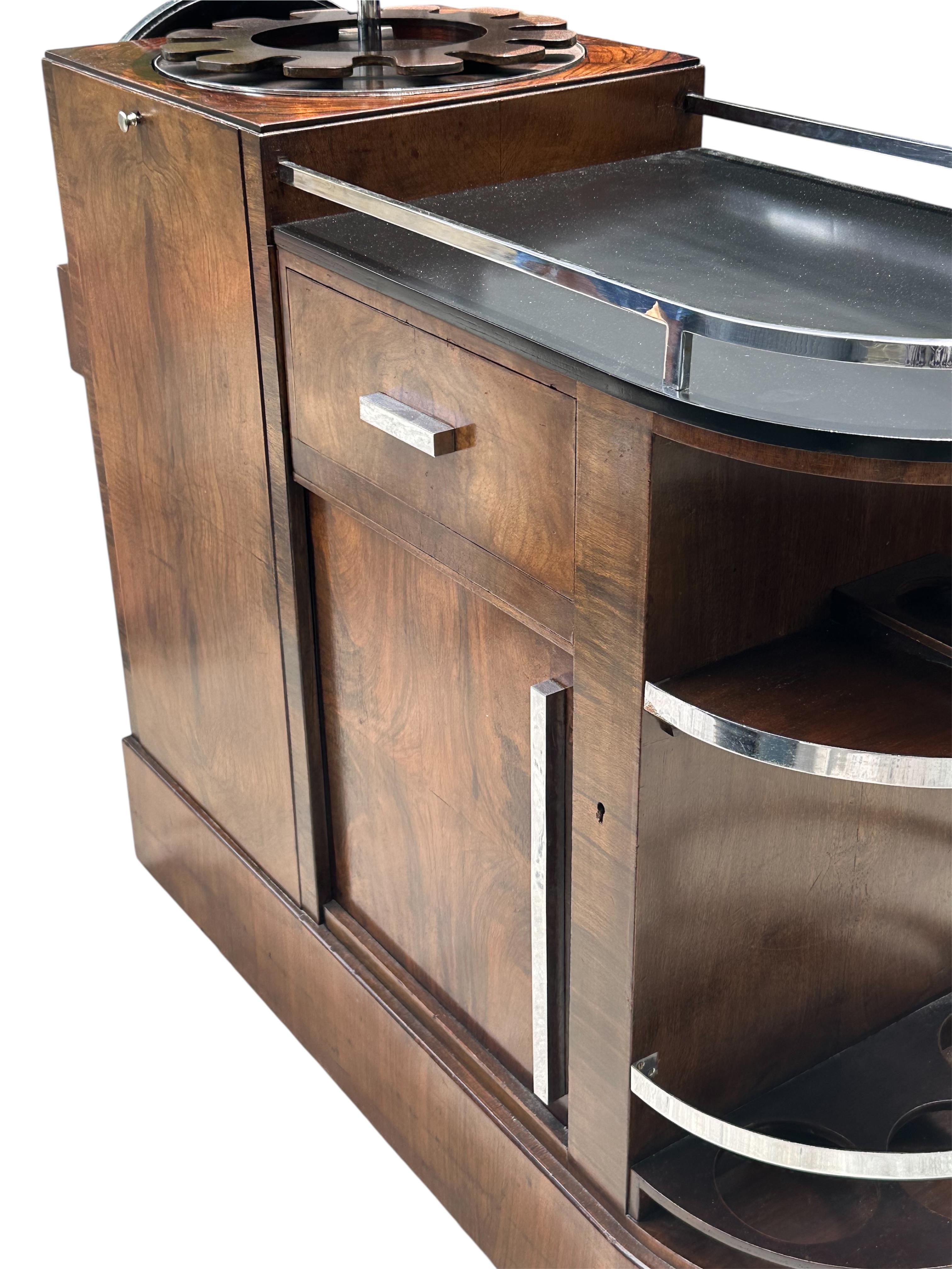 Raro ASPREY & Co. Carrito Bar Art Decó London Royal Warrant. en venta 4