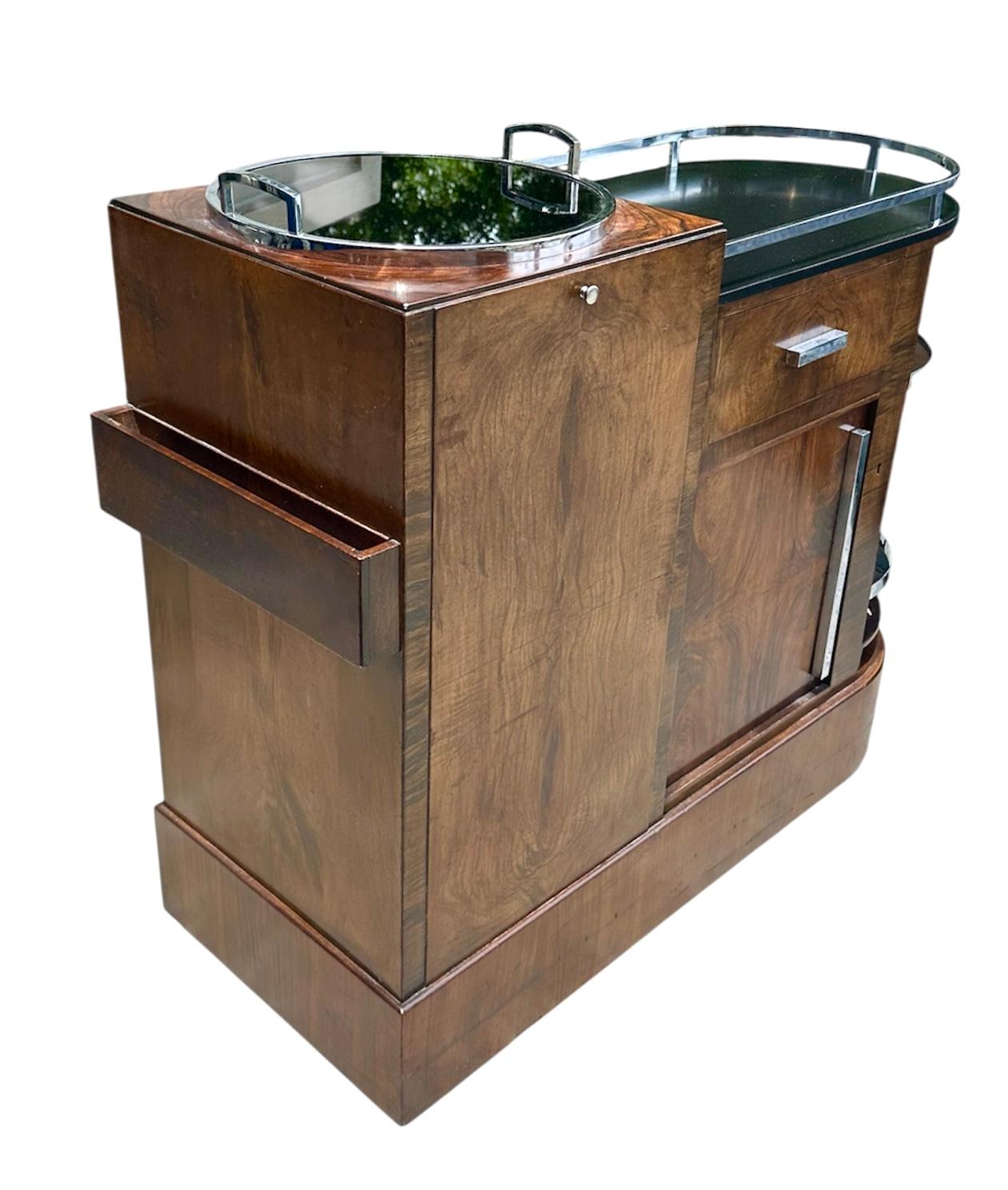 Raro ASPREY & Co. Carrito Bar Art Decó London Royal Warrant. en venta 5