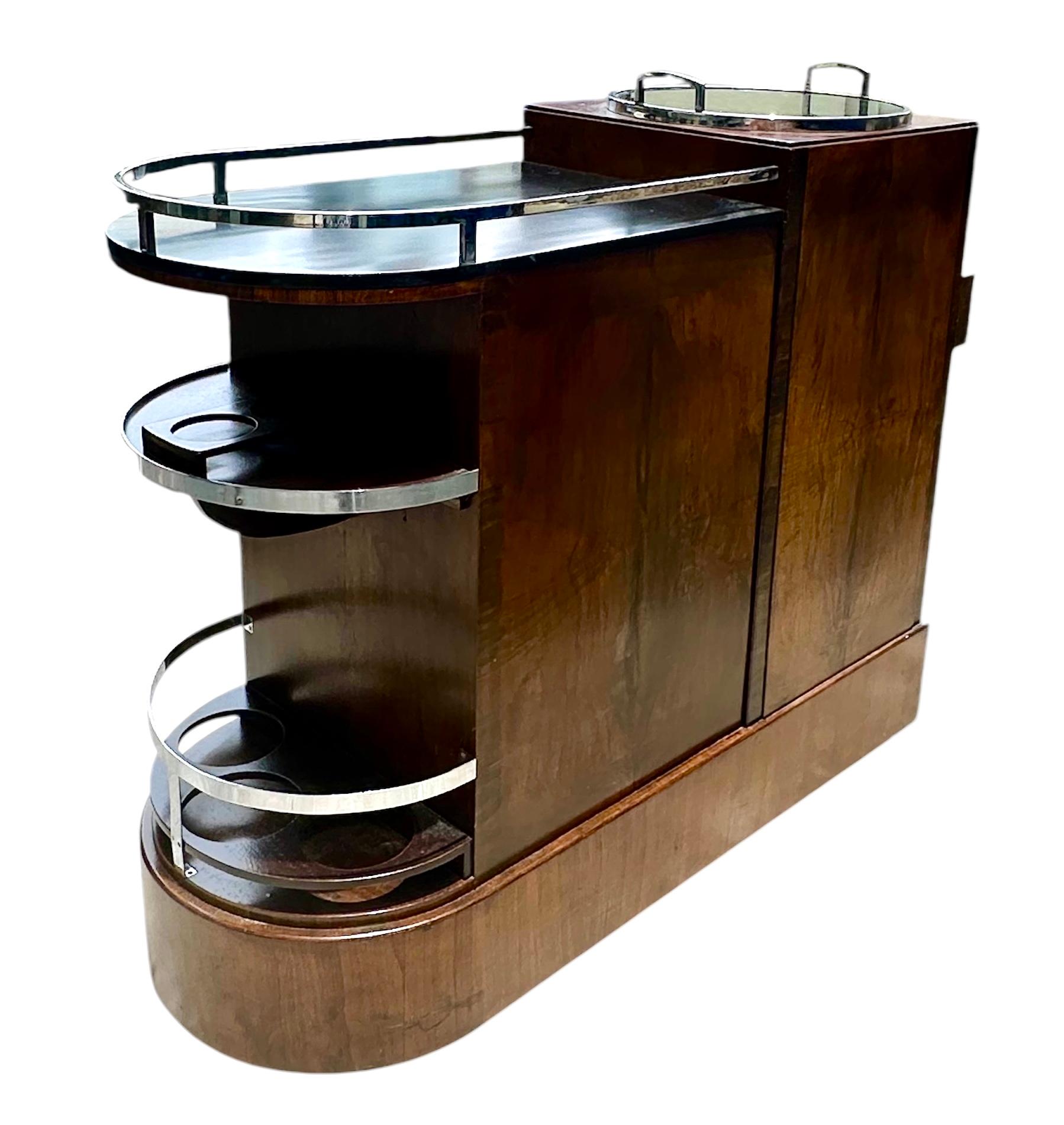 Raro ASPREY & Co. Carrito Bar Art Decó London Royal Warrant. en venta 8