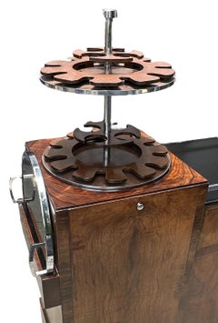 Rare ASPREY & Co. London Royal Warrant Art Deco Cocktail Trolley Bar.