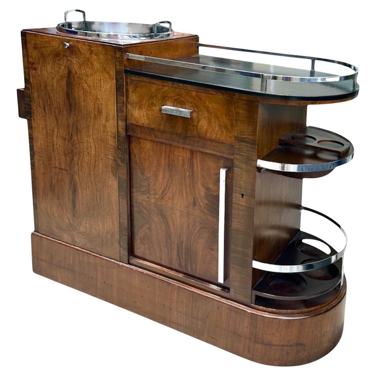 Raro ASPREY & Co. Carrito Bar Art Decó London Royal Warrant. en venta