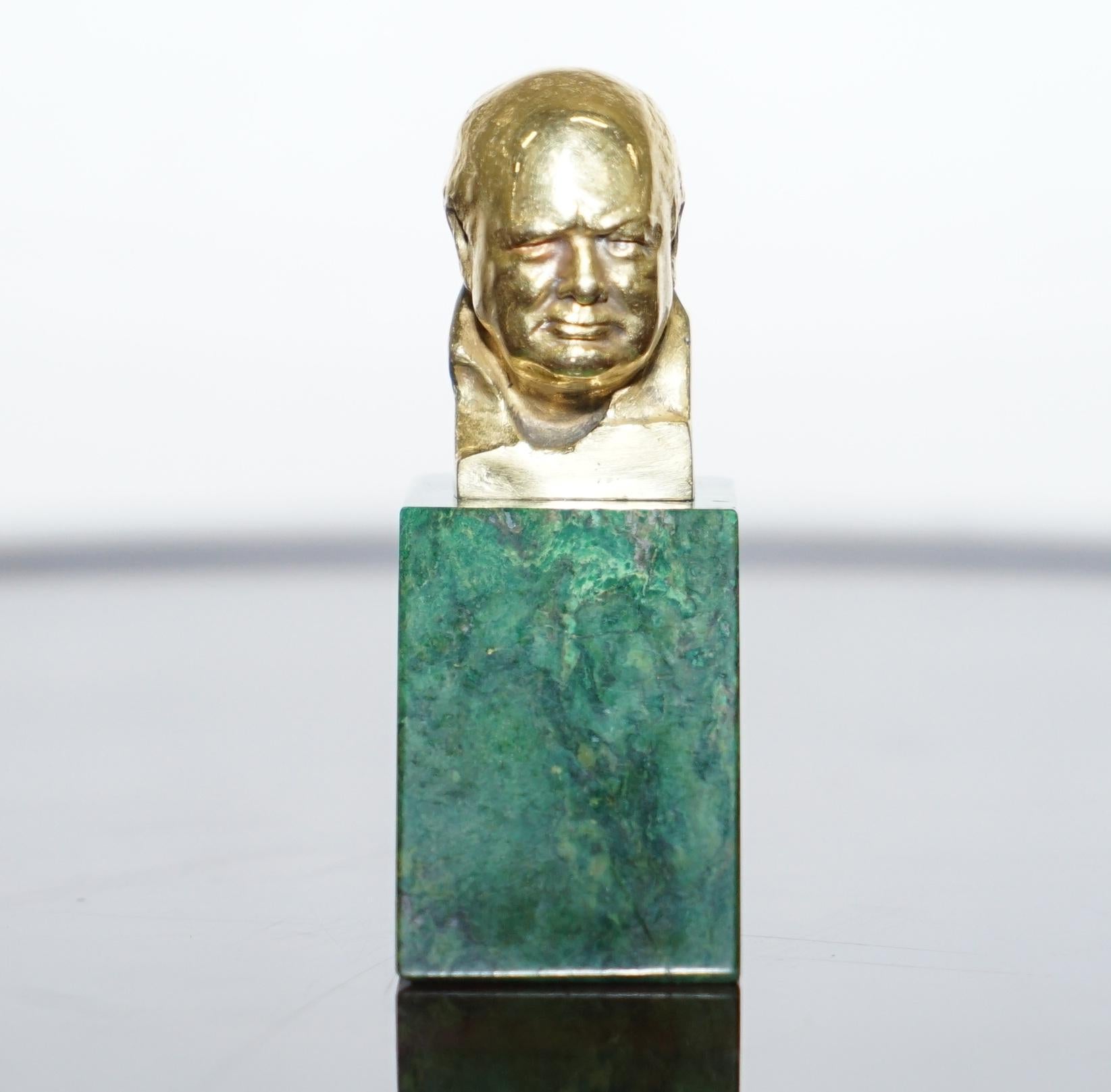 Wimbledon-Furniture

Wimbledon-Furniture is delighted to offer for sale this very rare and highly collectable Oscar Nemon 18ct gold bust sitting on a Malachite base of Winston Churchill retailed through Asprey & Co London

What a beautiful and
