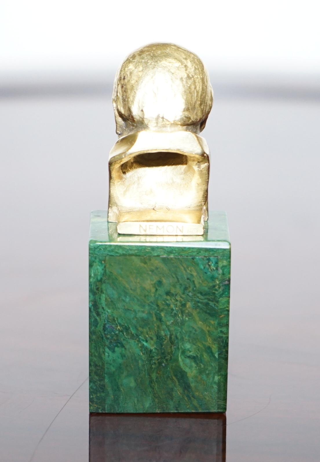 Asprey & Co. rare buste de Winston Churchill en or 18 carats de Oscar Nemon, 1967 en vente 1