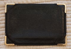 Rare Asprey London, 1930s 9-carat Gold Black Leather Credit Business Card Case
