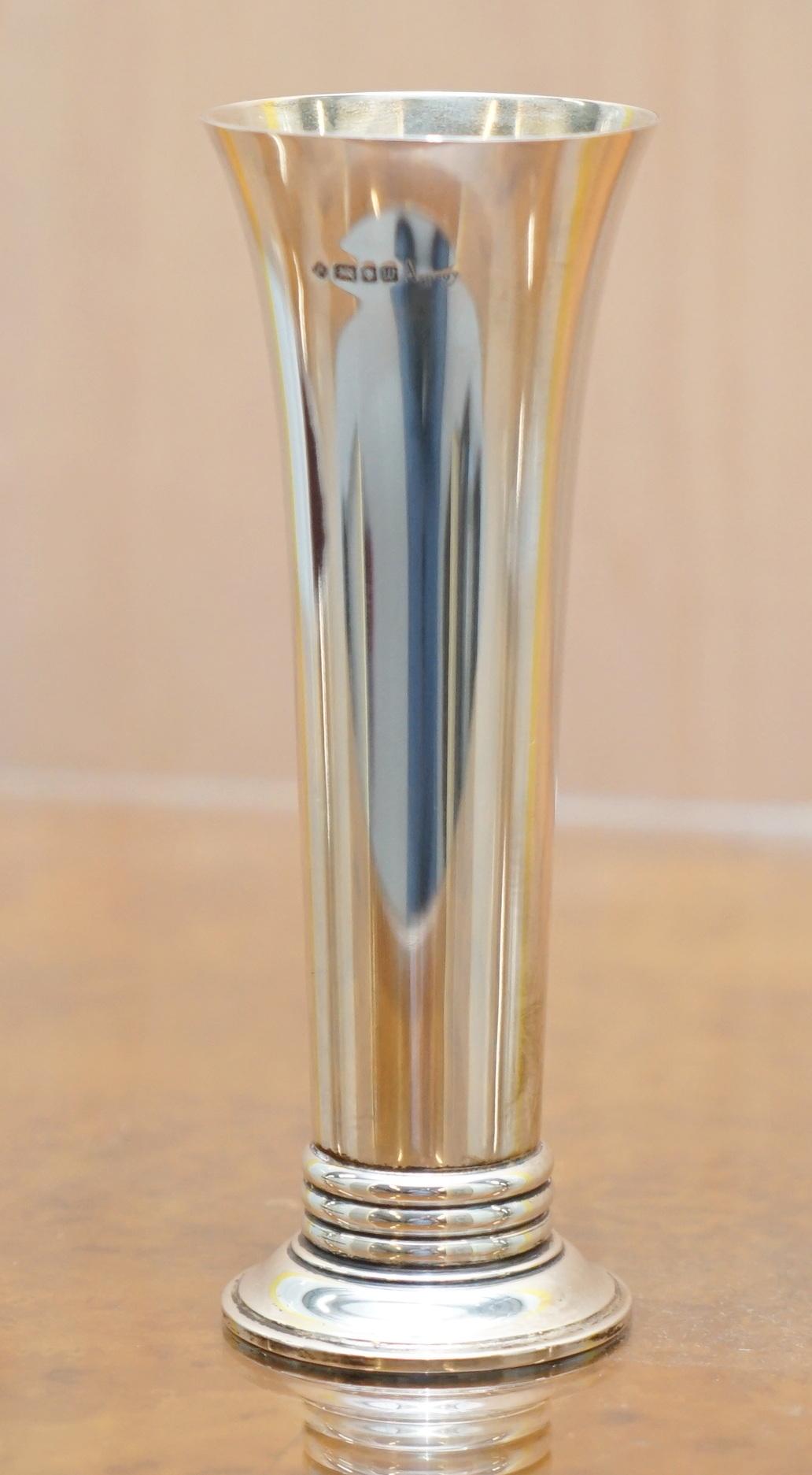 We are delighted to offer for sale this stunning and original Asprey London fully hallmarked sterling silver poppy flower vase 

A very good looking and decorative piece, imagine it with a single tall flower on a lovely side table, absolutely