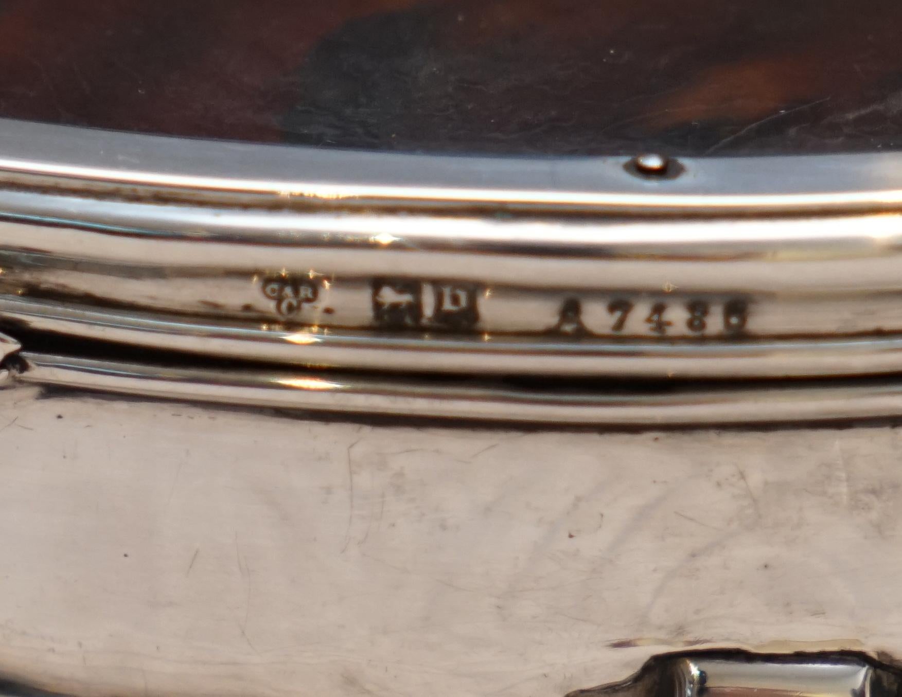 Rare Asprey London Sterling Silver 1917 Jewelry Box Charles & Richard Comyns For Sale 3